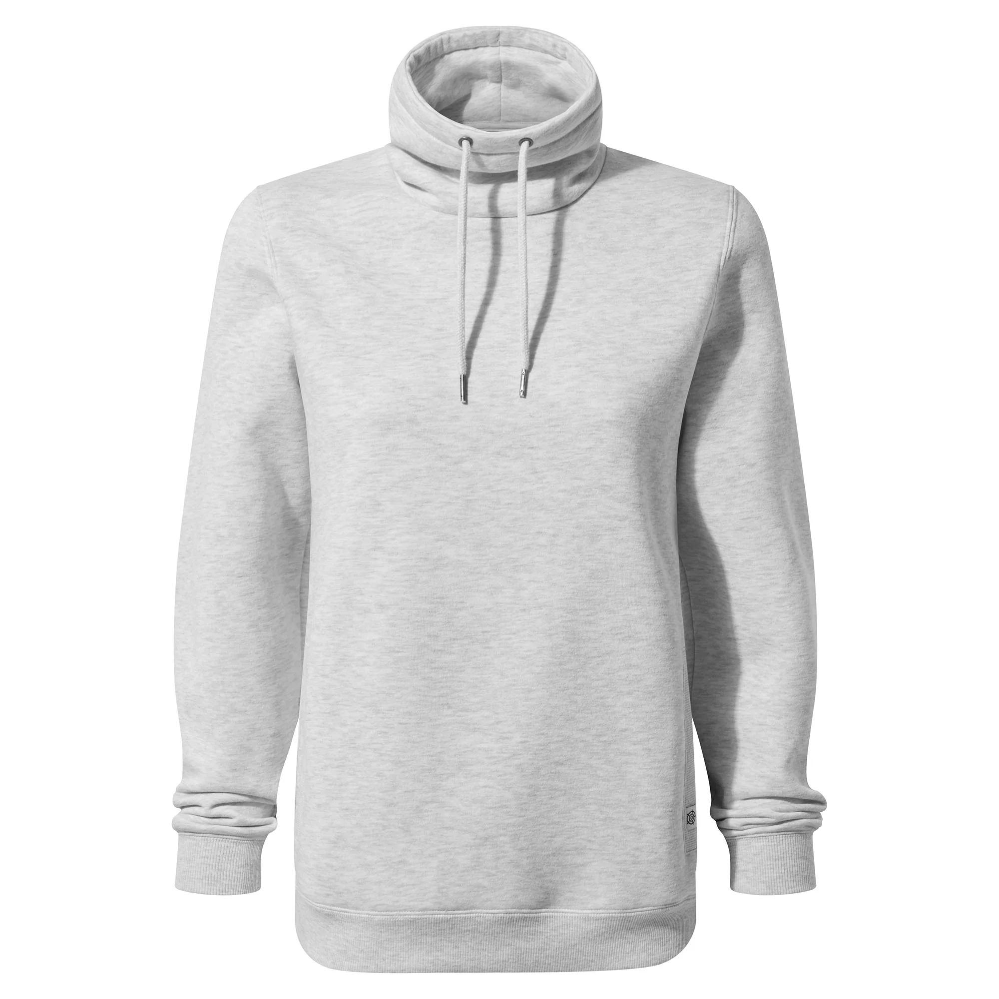 Abigail Womens Supersoft Womens Funnel Neck Sweat - Oatmeal Marl - Image 7