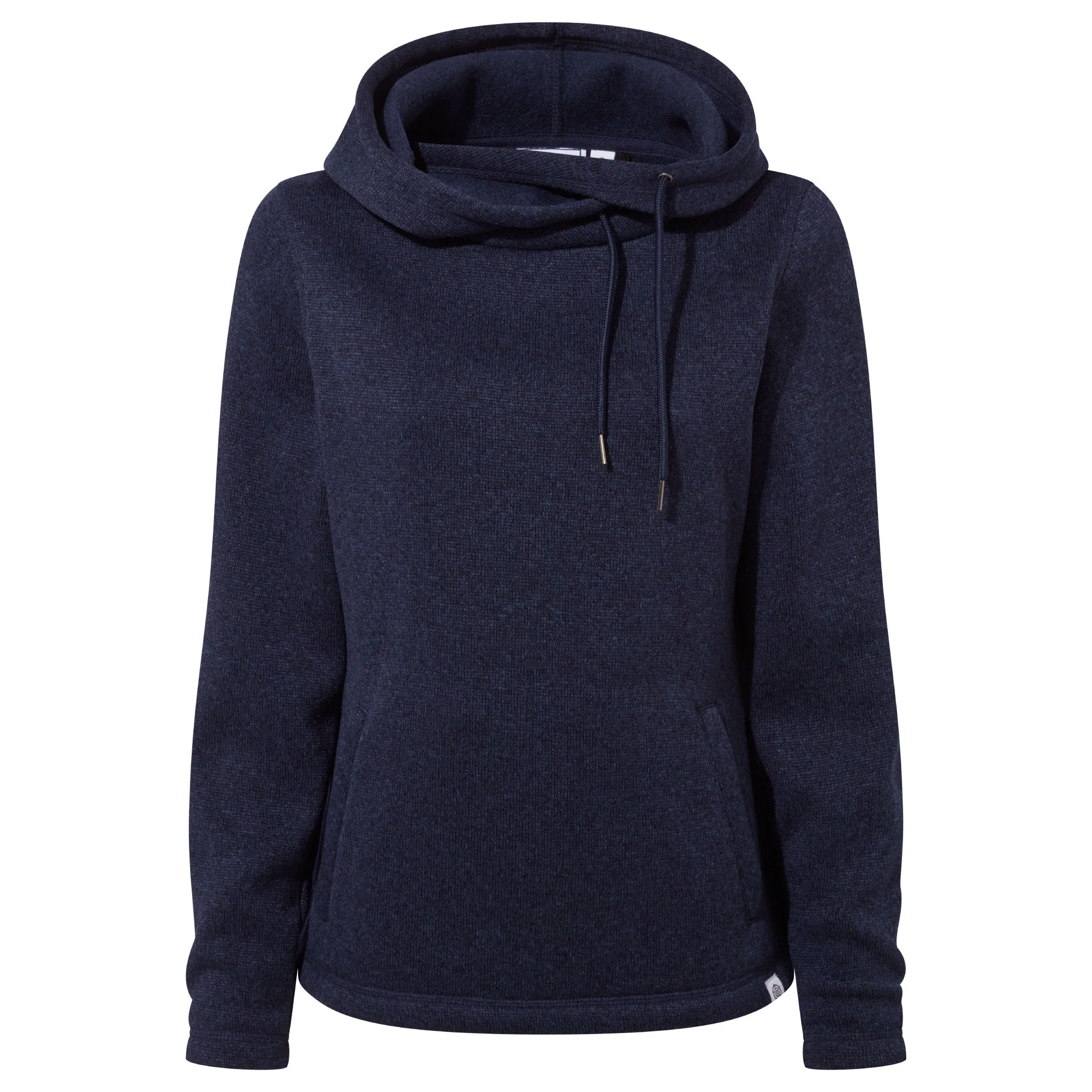 Acer Womens Oversized Supersoft Knitlook Fleece Hoody - Oxford Blue Marl - Image 7