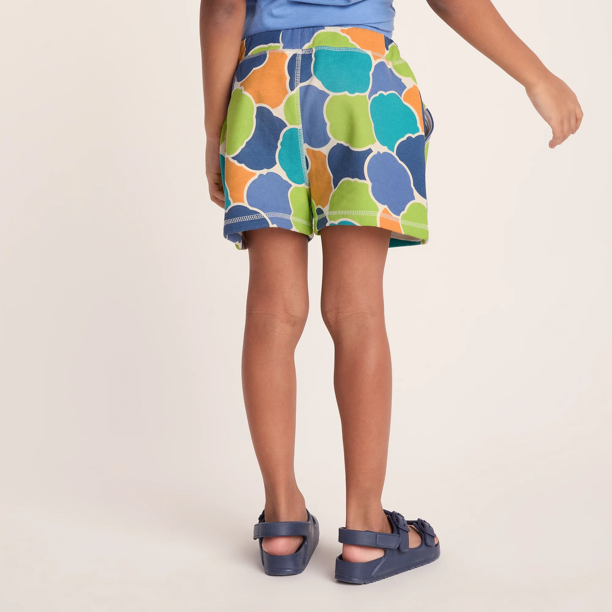 Afrino Kids Shaun the Sheep Sweatshort - Lime Cloud Print - Image 3