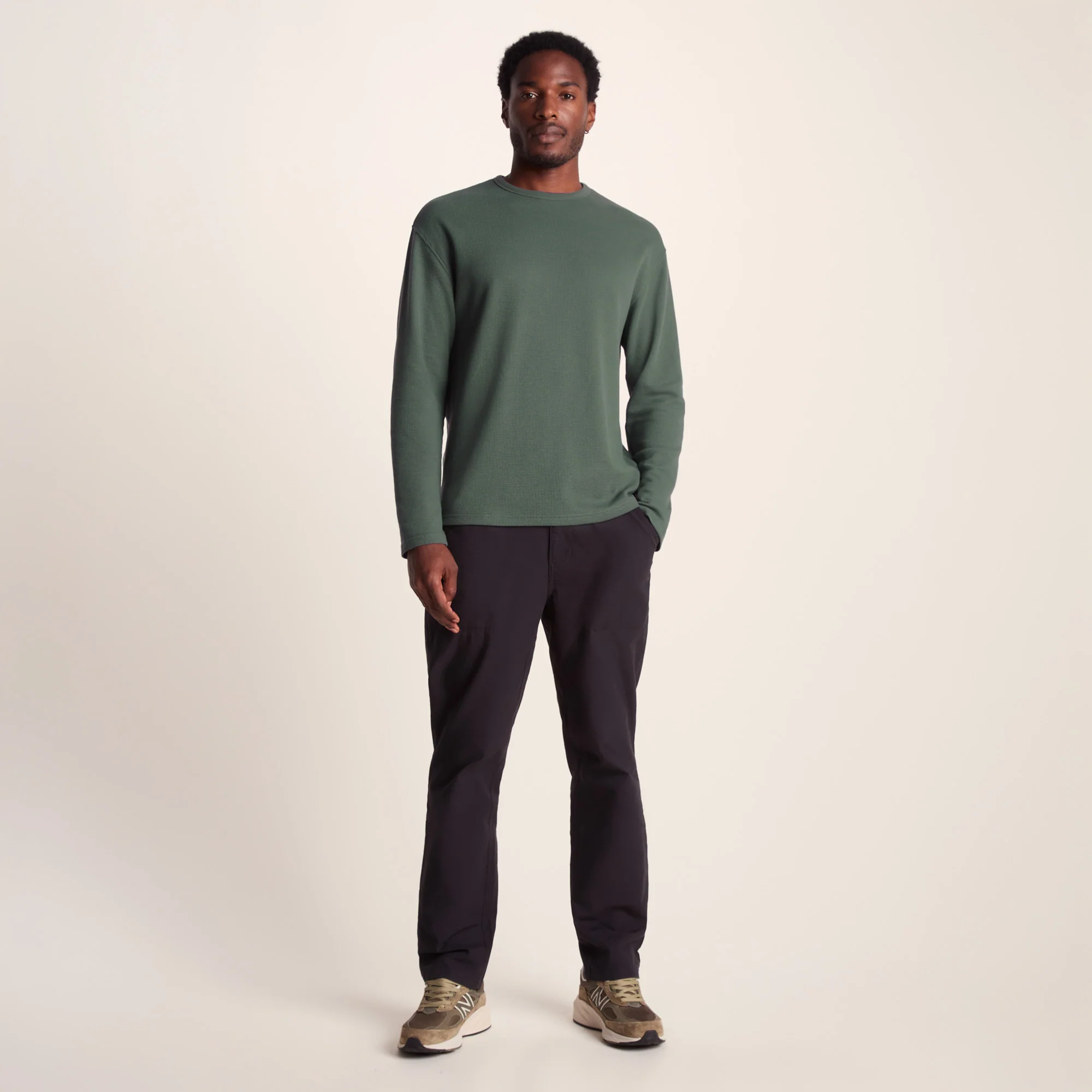 Ainsdale Mens Long Sleeve T-Shirt - Light Forest - Image 3