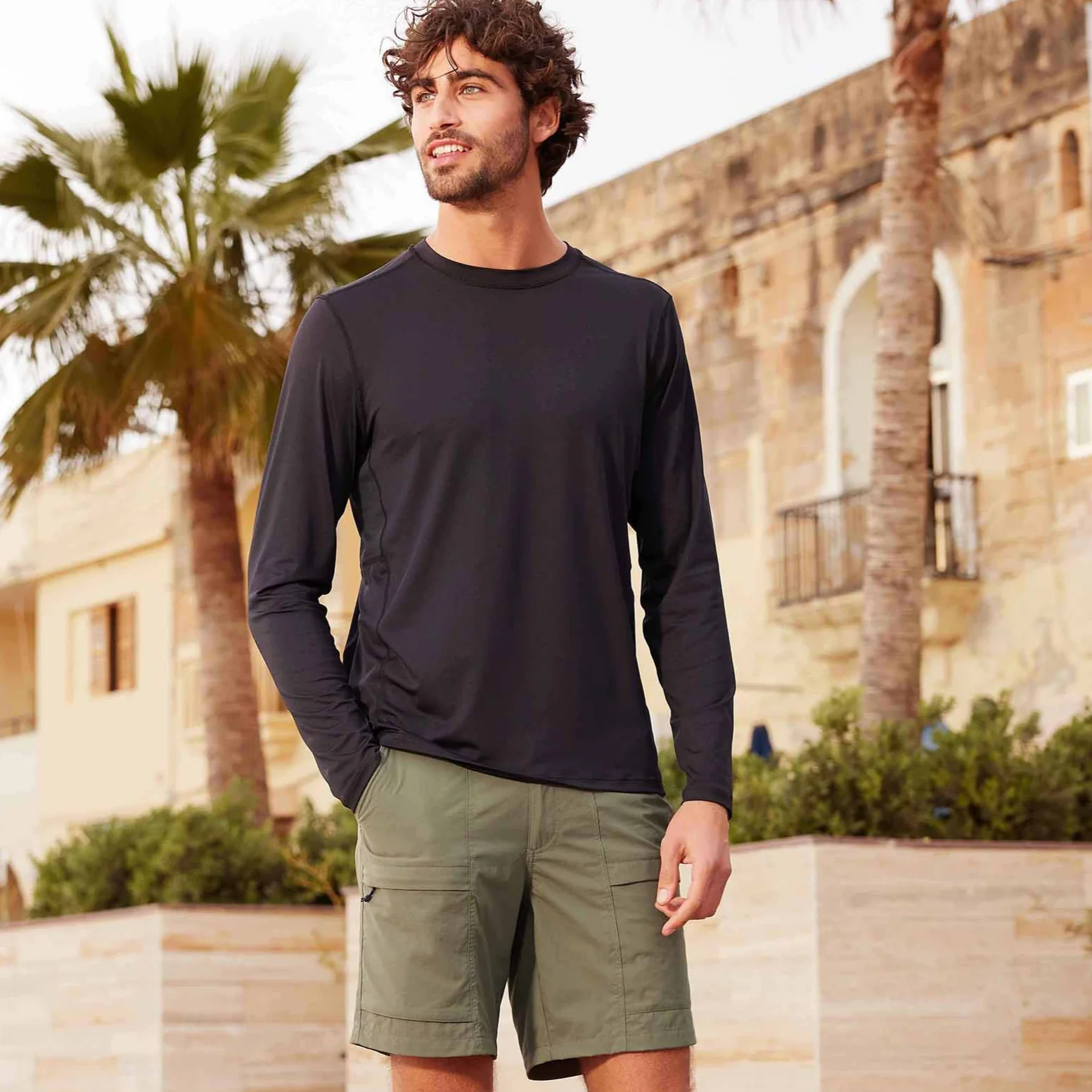 Aller Mens Long Sleeve Performance T-Shirt - Black - Image 2