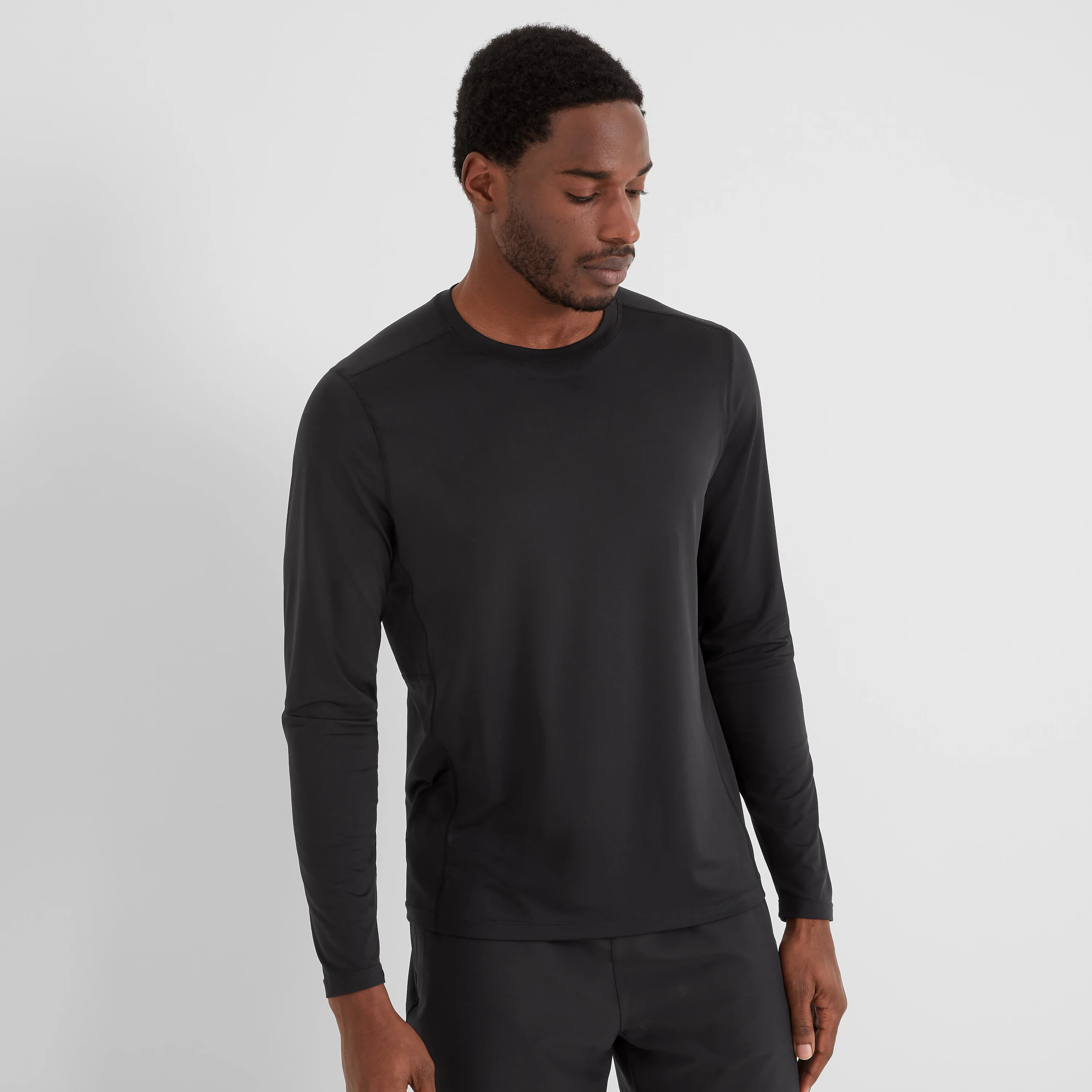 Aller Mens Long Sleeve Performance T-Shirt - Black - Image 3
