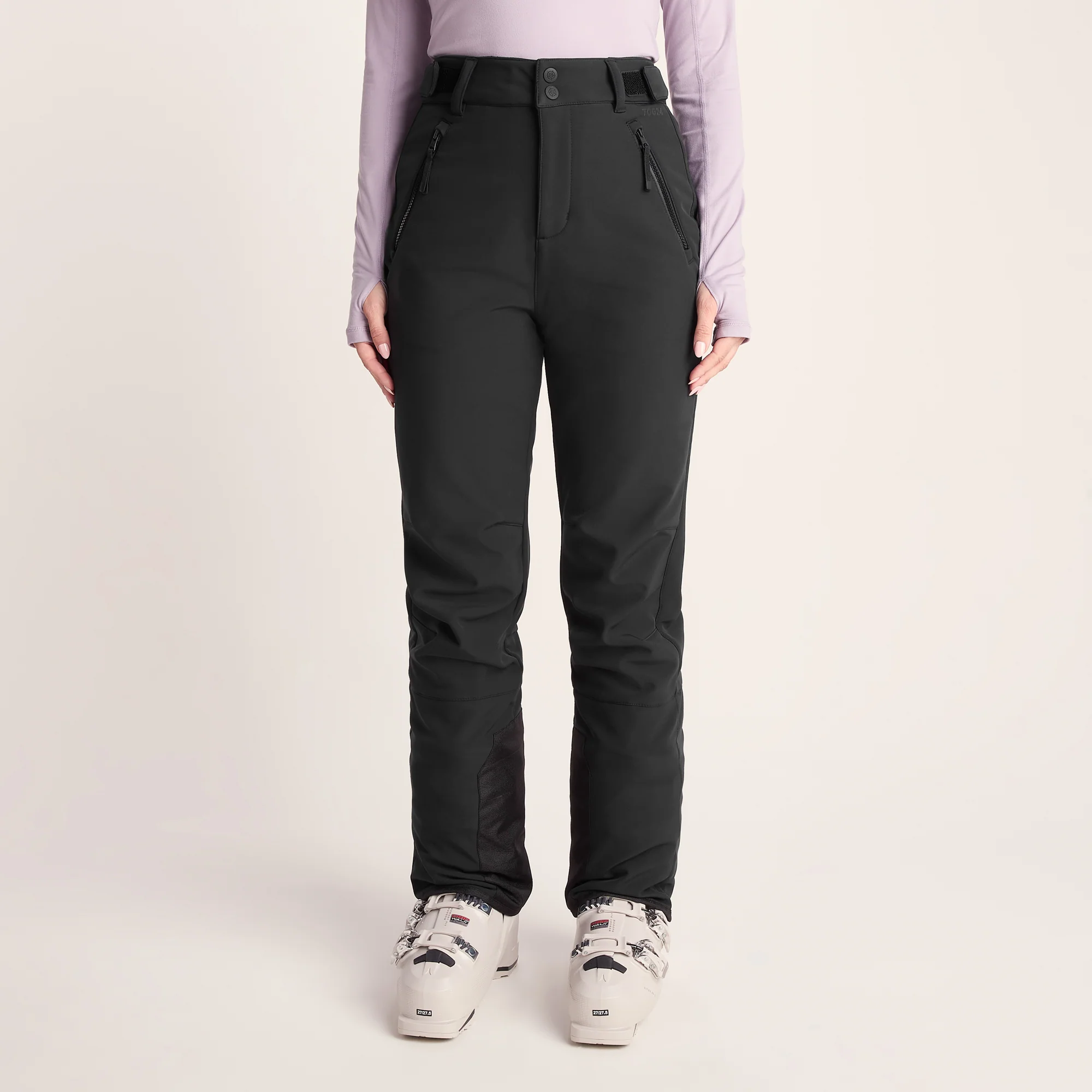 Annecy Womens Softshell Salopettes - Black - Image 2