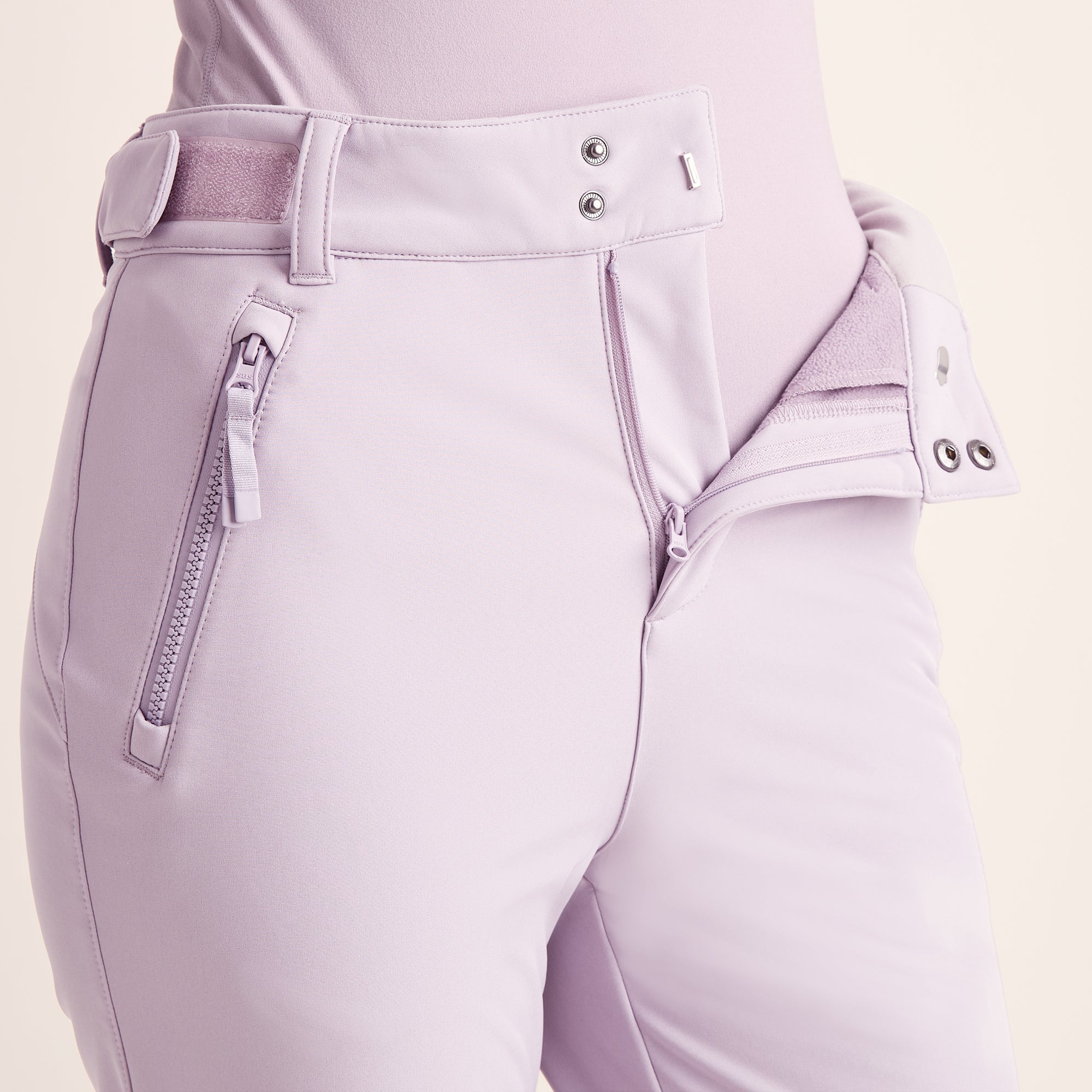 Annecy Womens Softshell Salopettes - Lavender Grey - Image 11