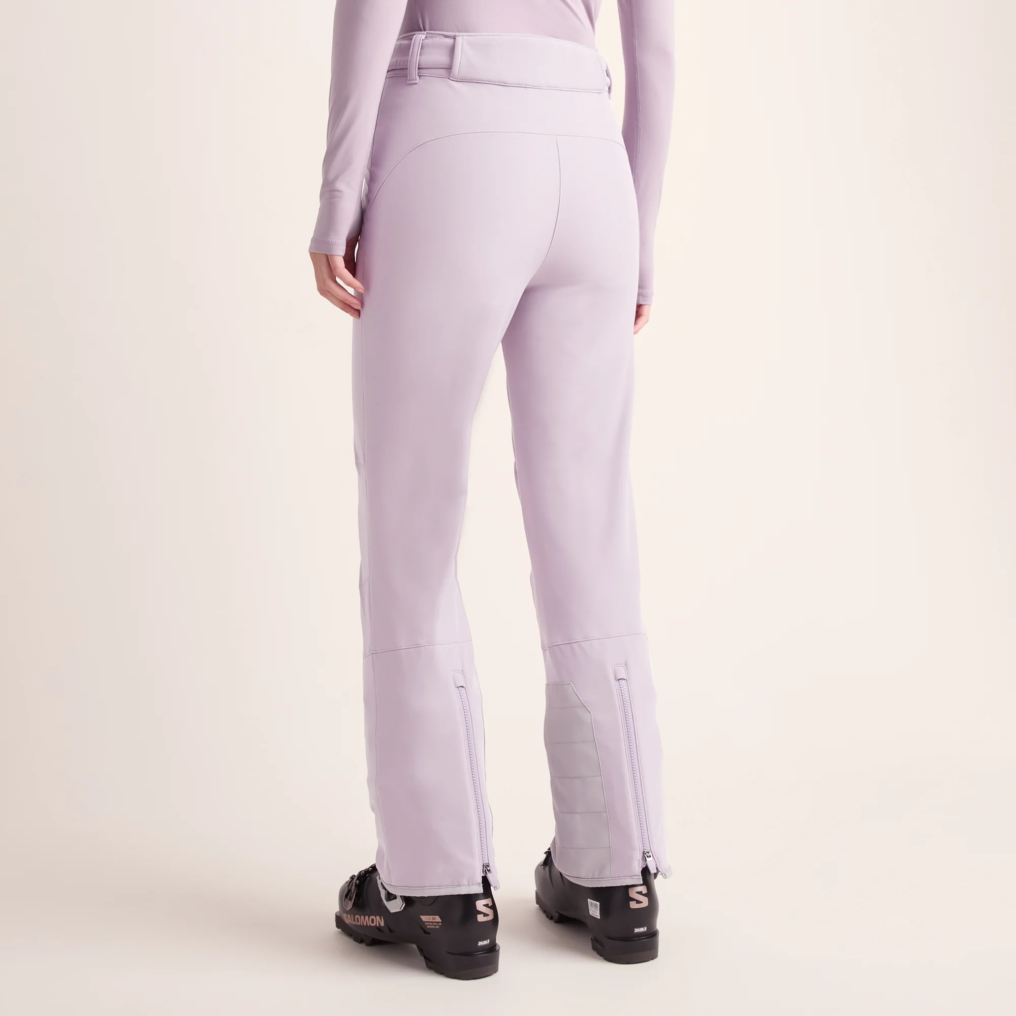Annecy Womens Softshell Salopettes - Lavender Grey - Image 3