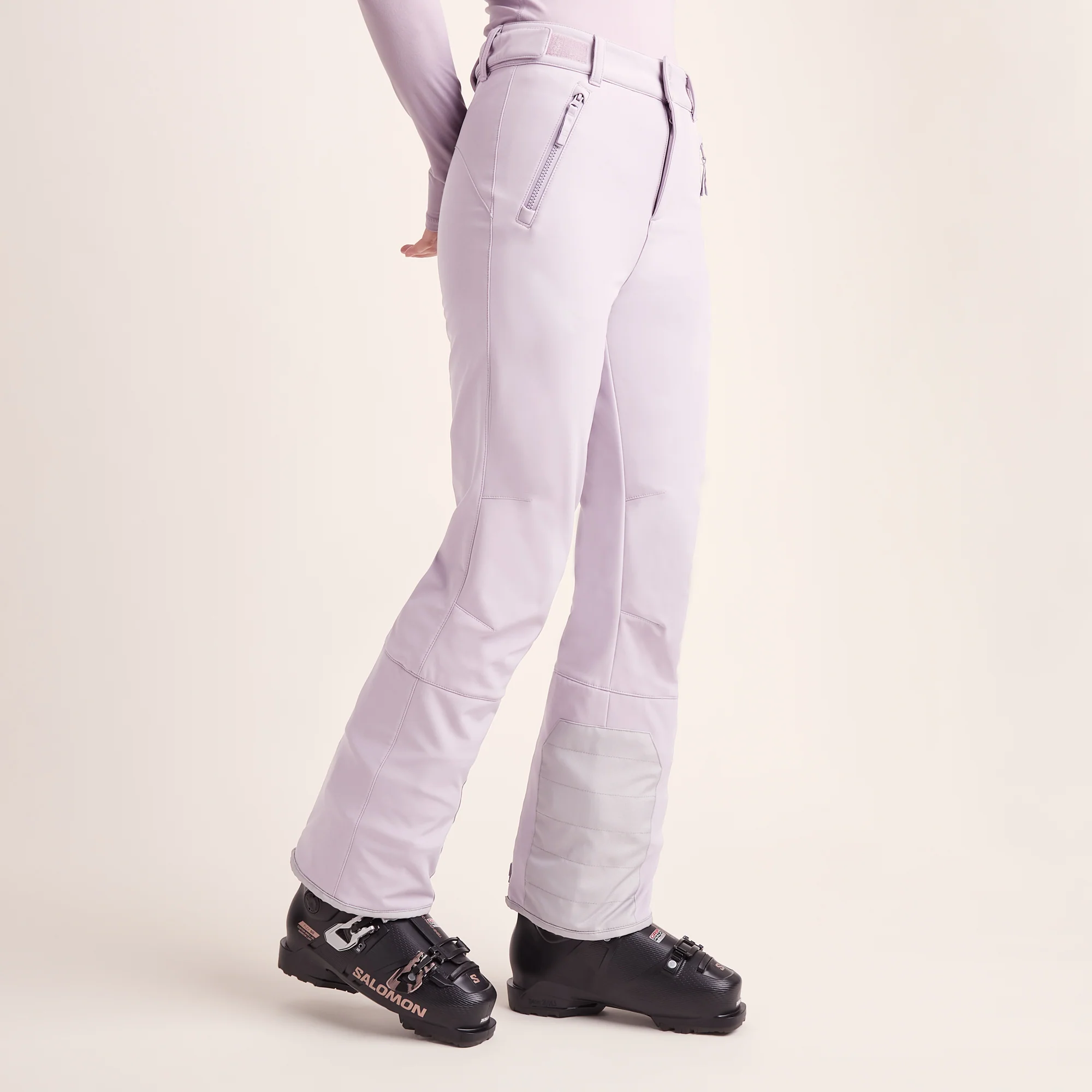 Annecy Womens Softshell Salopettes - Lavender Grey - Image 4