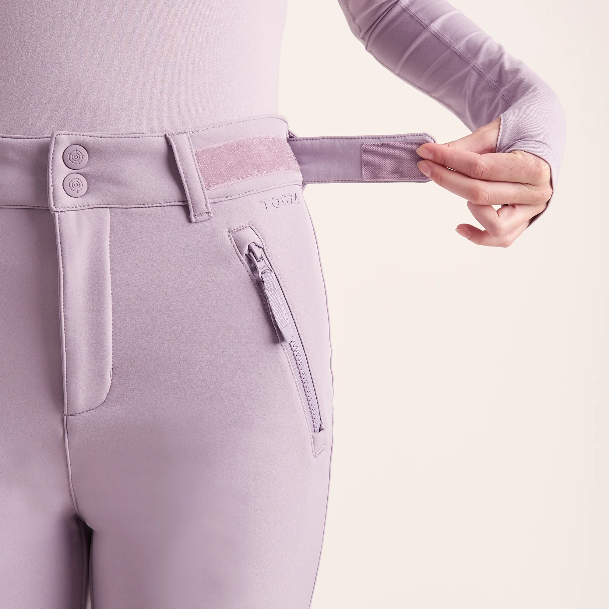 Annecy Womens Softshell Salopettes - Lavender Grey - Image 5