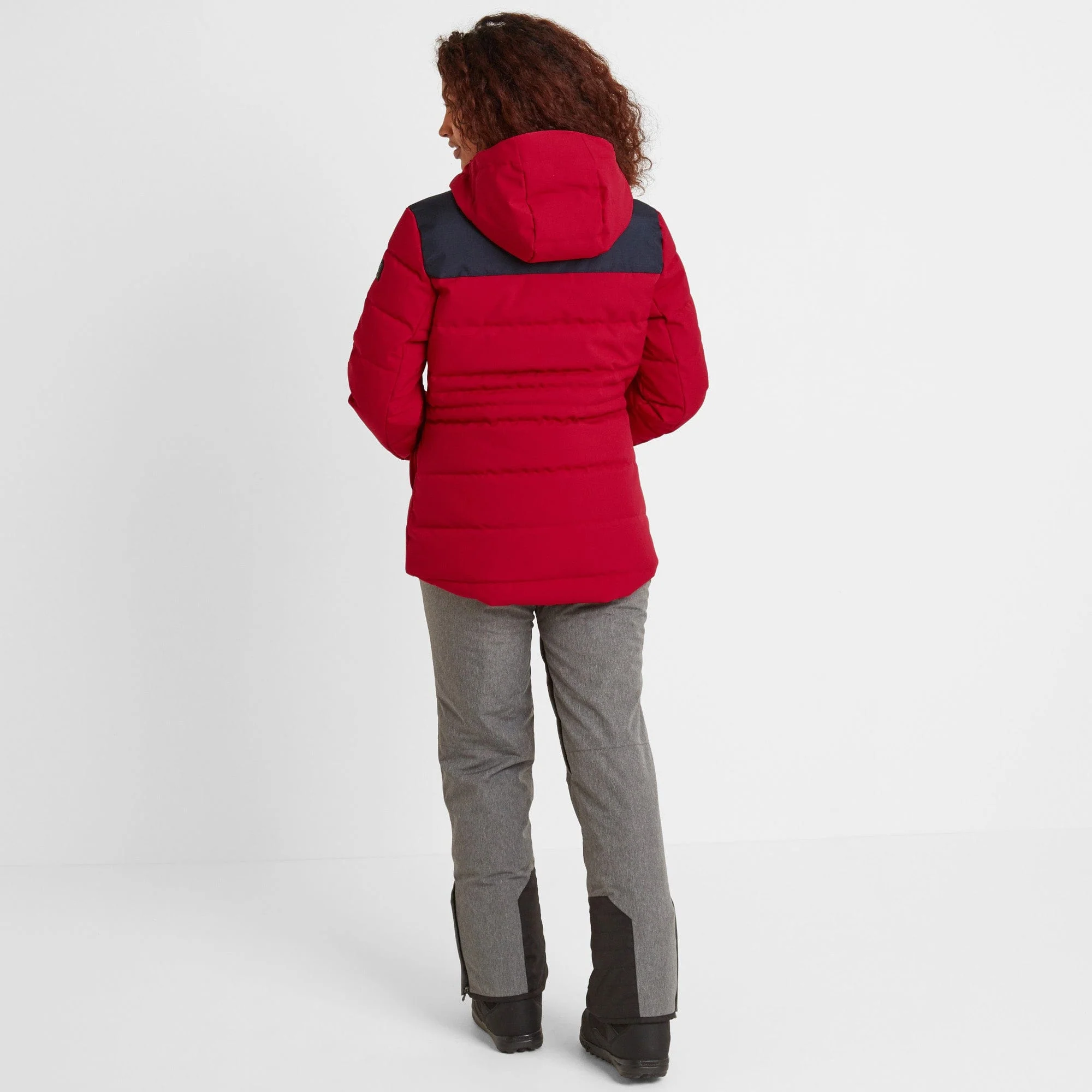Anvil Womens Insulated Padded Ski Jacket - Dark Pink - Image 5