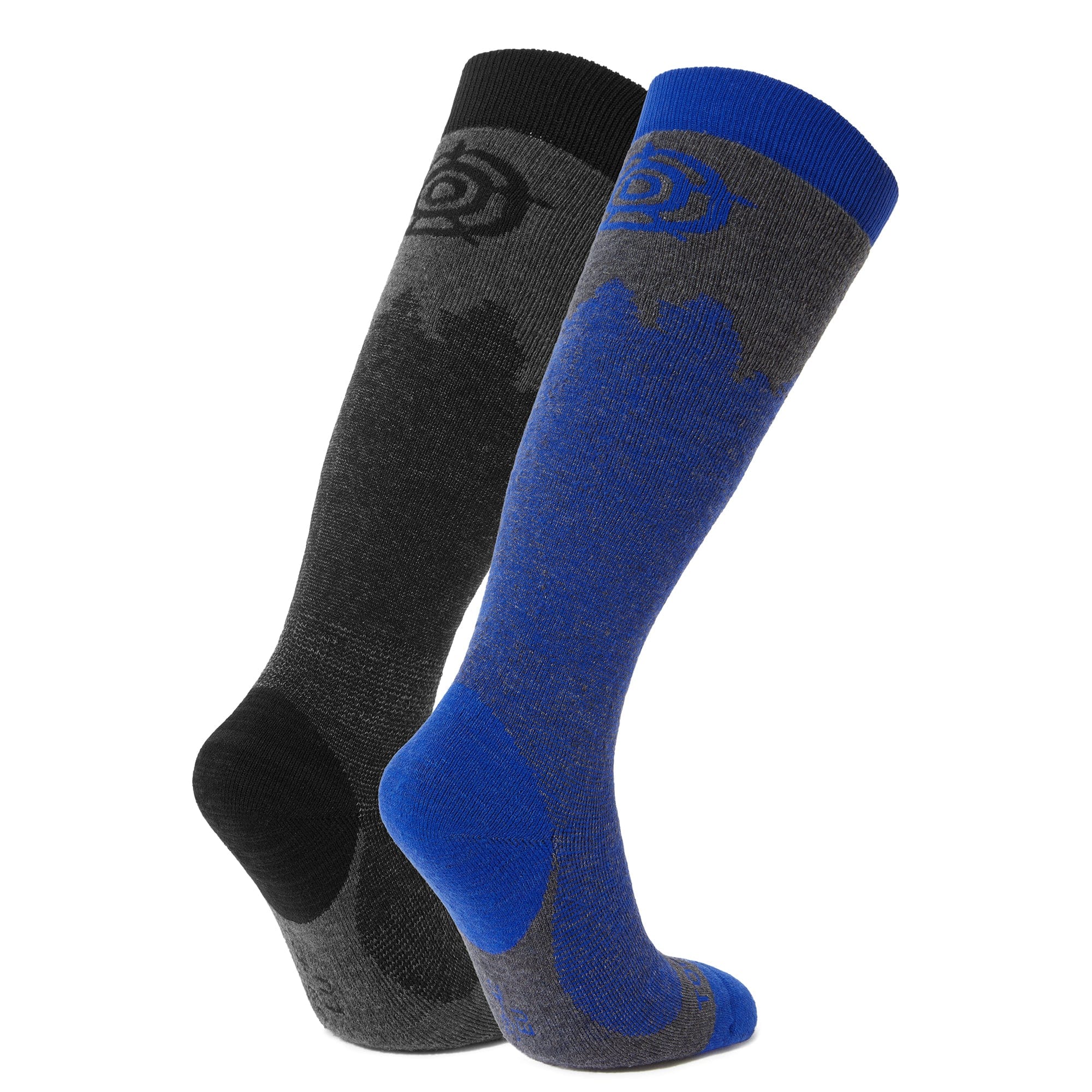 Aprica 2 Pack Mens Ski Sock - Black/Royal Blue - Image 2