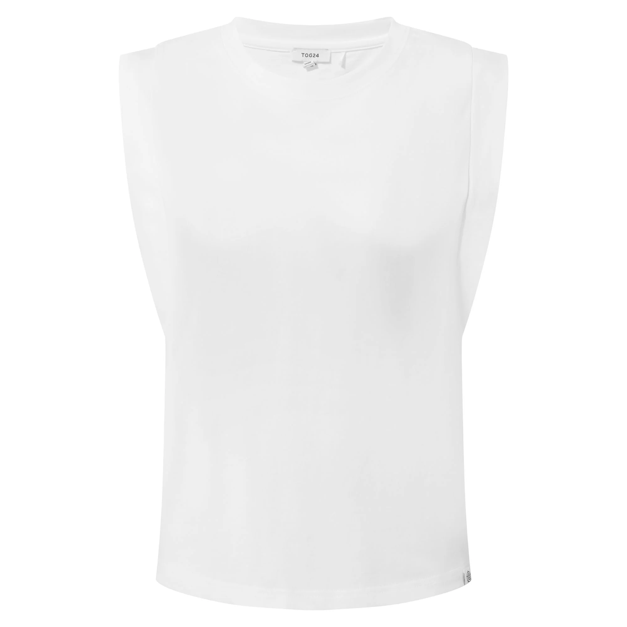 April Womens 100% Cotton Supersoft Boxy Fit Vest - Optic White - Image 9