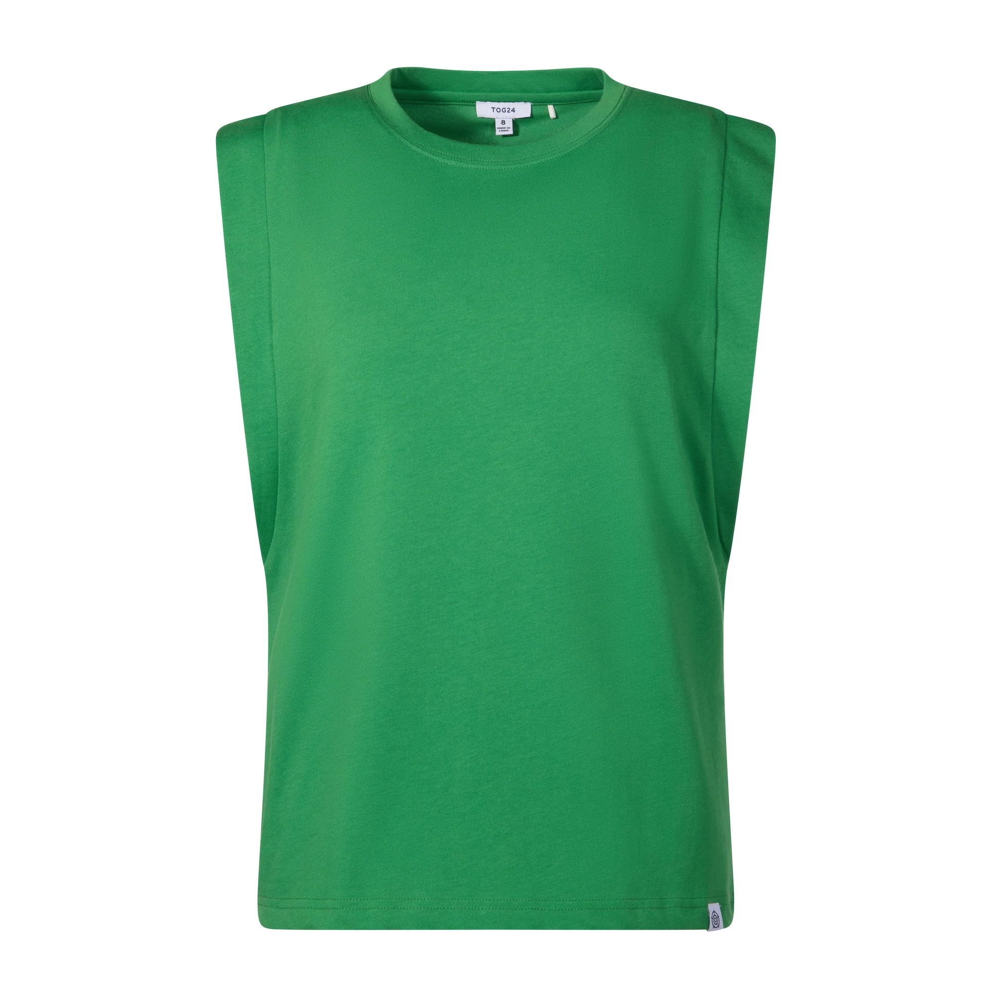 April Womens 100% Cotton Supersoft Boxy Fit Vest - Sage - Image 7