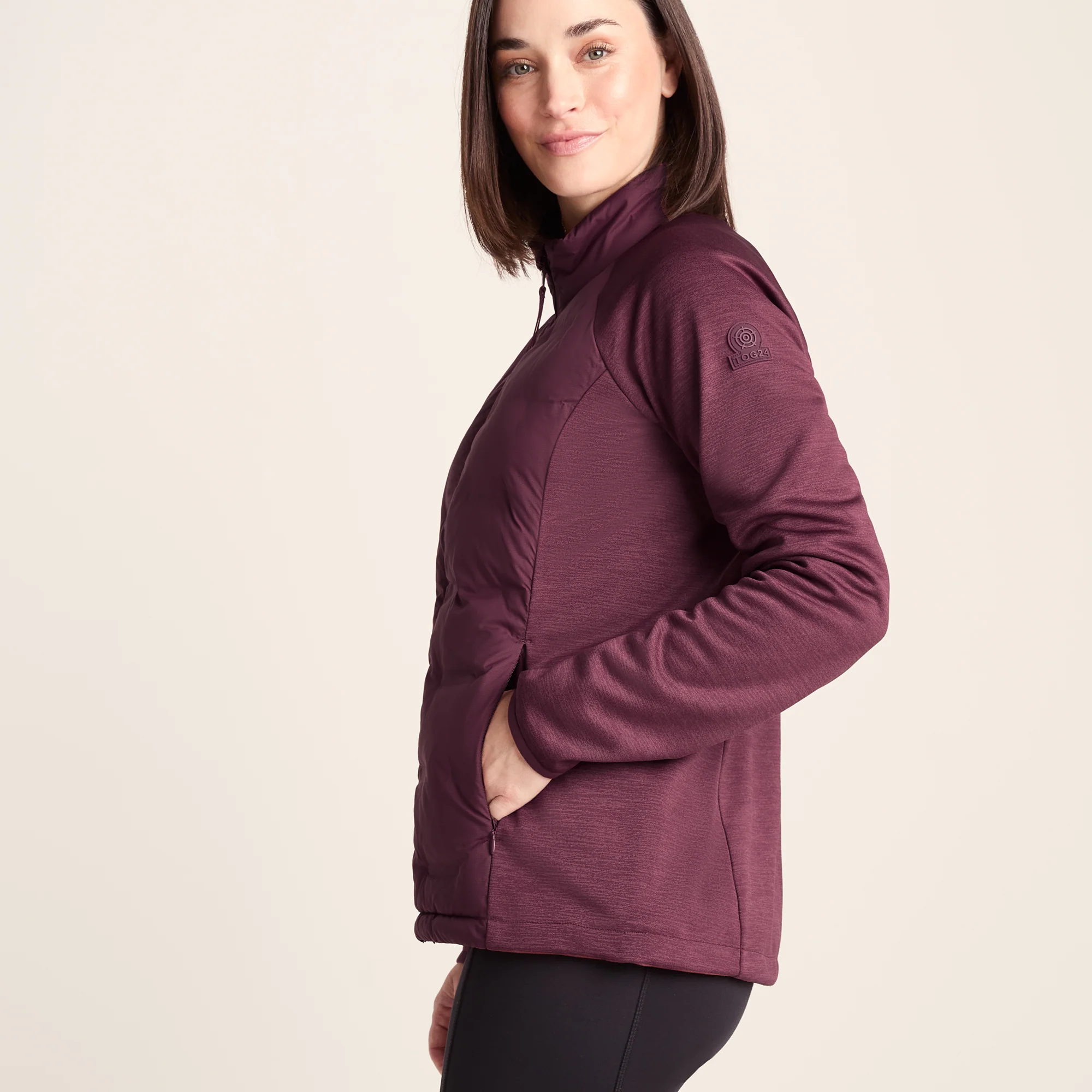 Arna Womens Lightweight Insulated Hybrid Jacket - Raspberry - Image 5