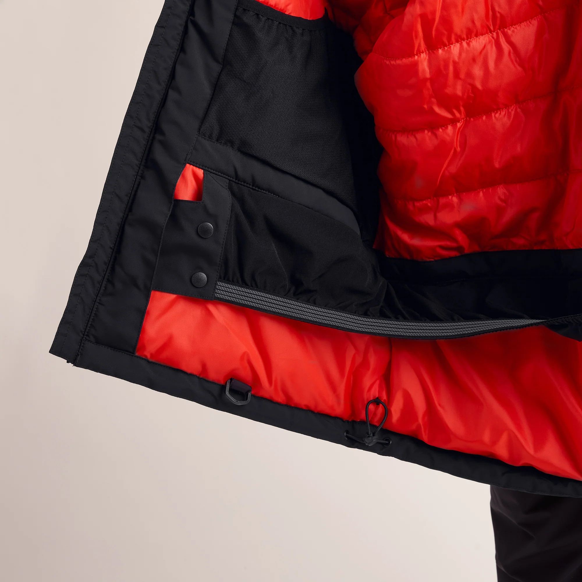 Avoriaz Mens Performance Waterproof Insulated Ski Jacket - Black/Fjord Blue - Image 19