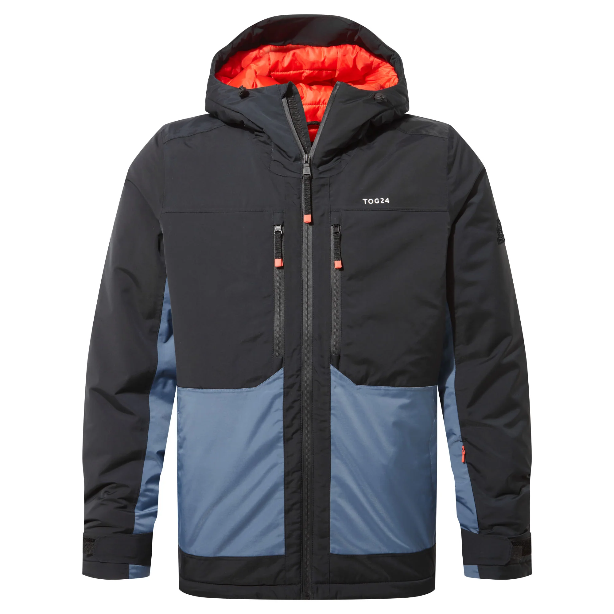Avoriaz Mens Performance Waterproof Insulated Ski Jacket - Black/Fjord Blue - Image 21