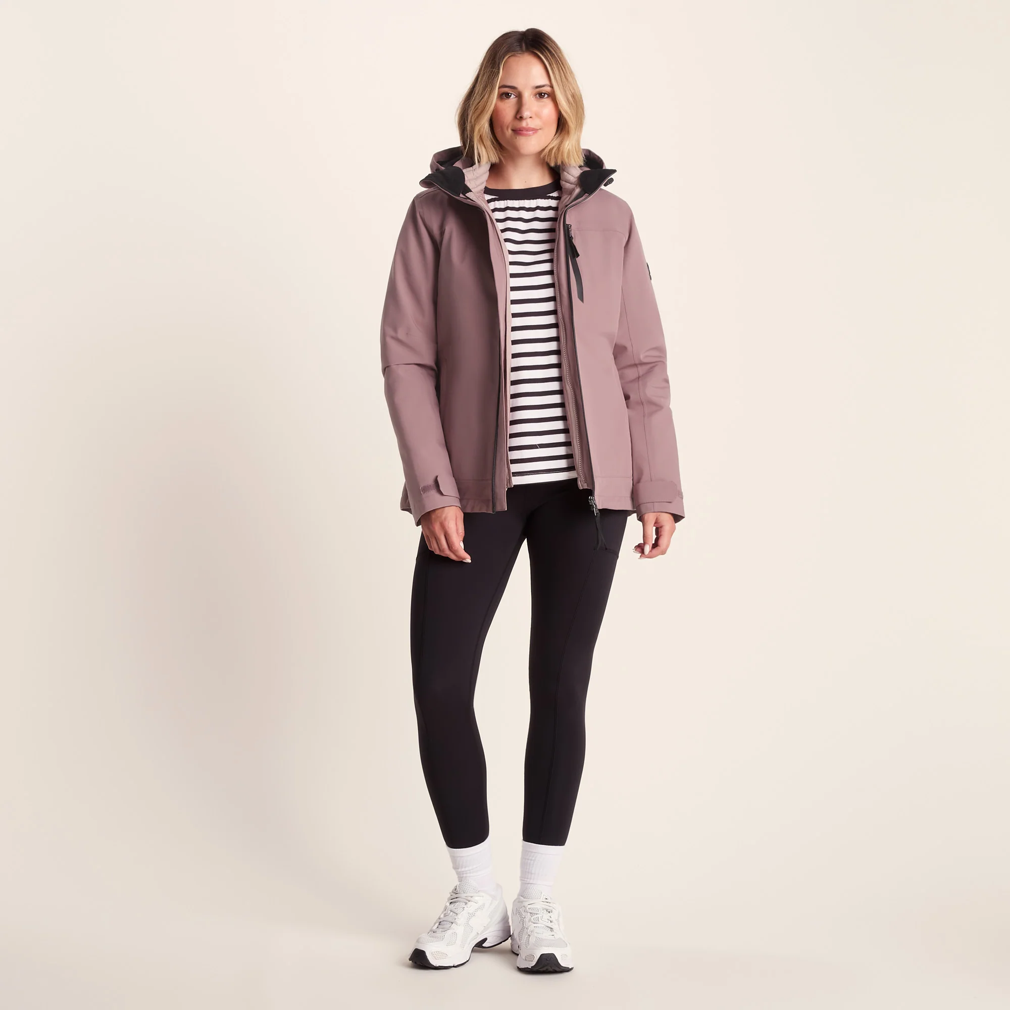 Beverley Womens 3-in-1 Waterproof Jacket - Mauve - Image 4