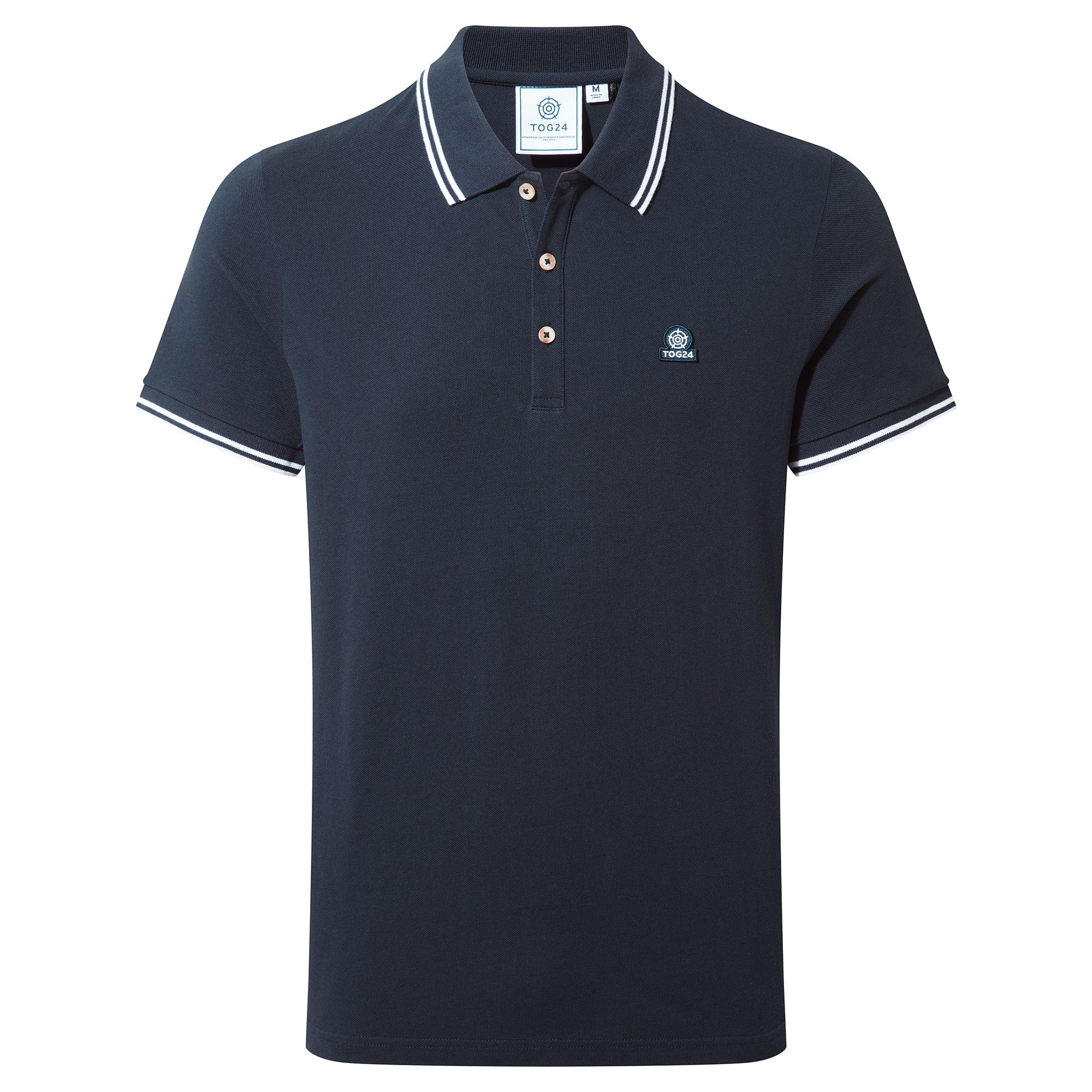 Biston Mens 100% Cotton Pique Polo Shirt - Dark Indigo - Image 6