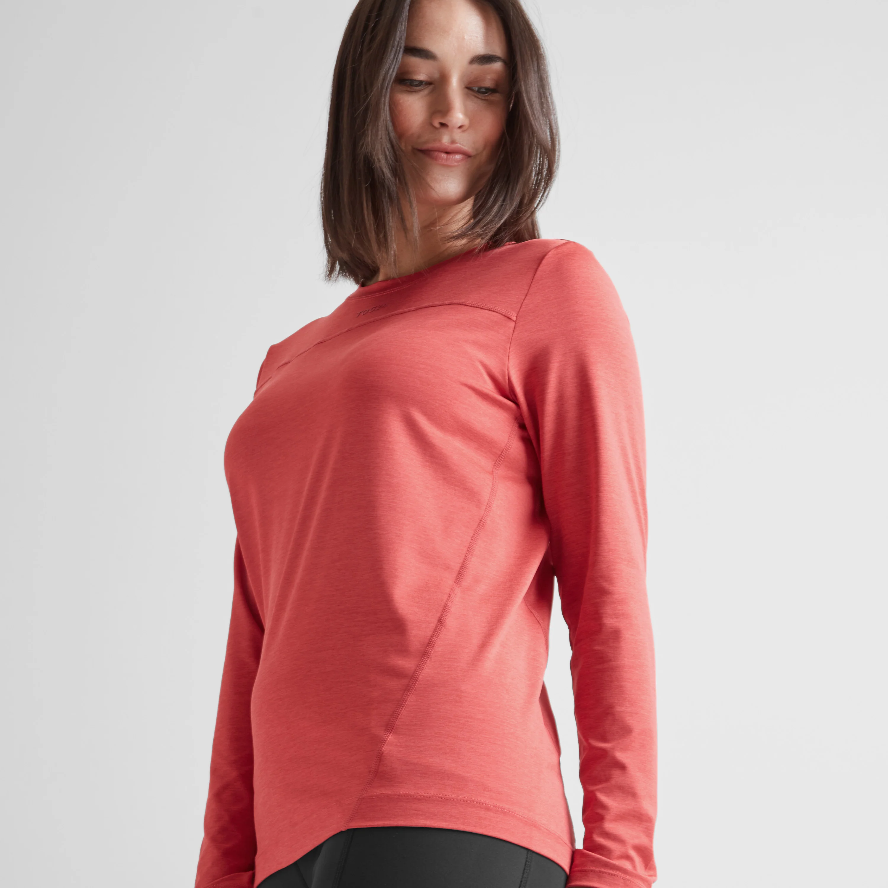 Blakely Womens Long Sleeve Performance Top - Cranberry Marl - Image 4