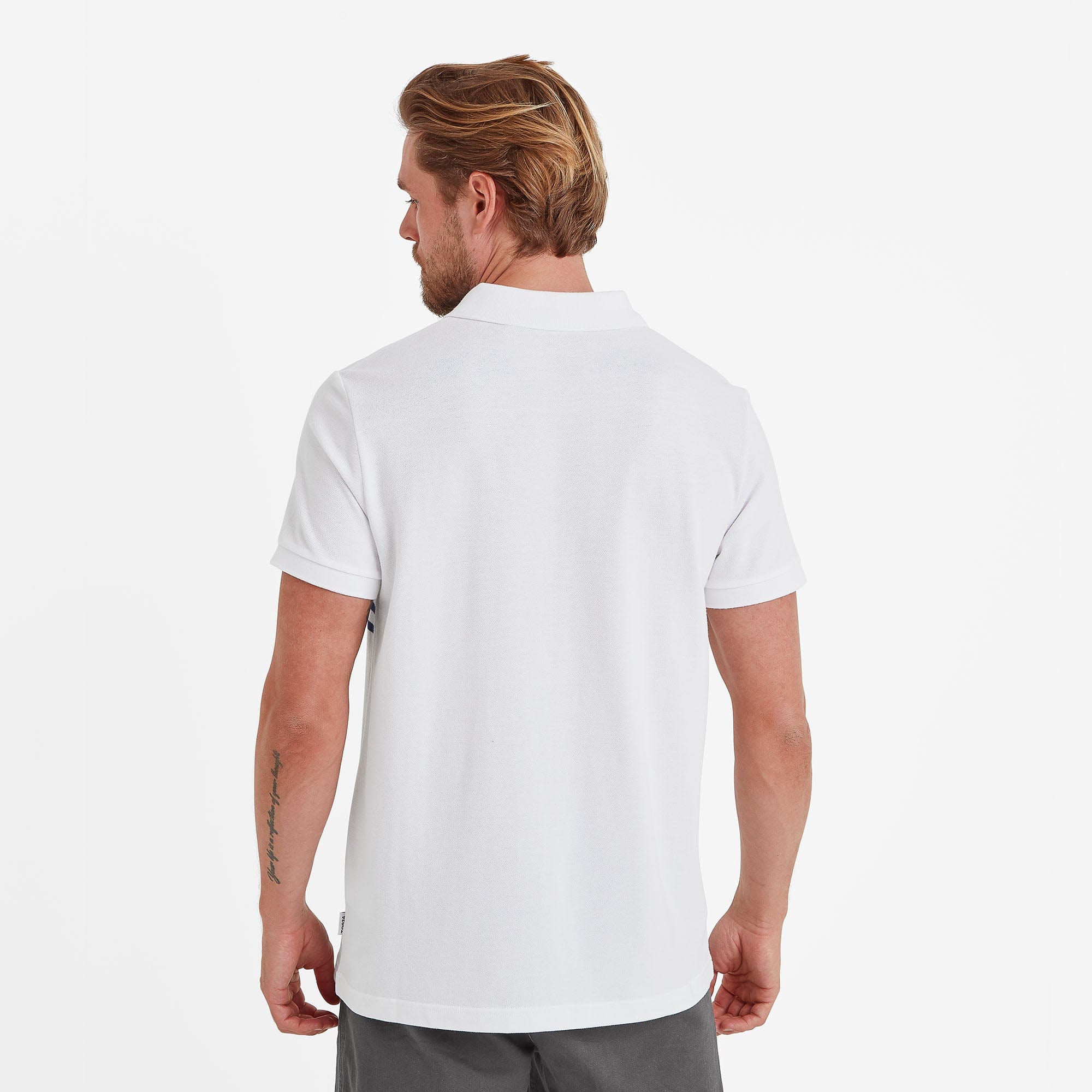 Bolton Mens Polo Shirt - Optic White - Image 3