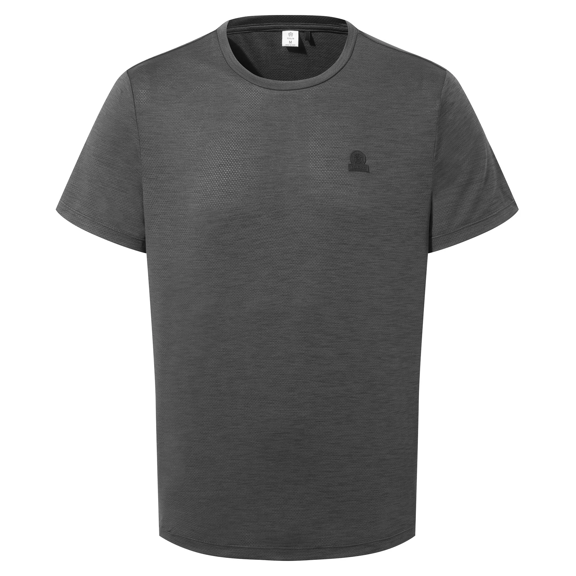 Boyton Mens Tech Short Sleeve Top - Black Marl - Image 6