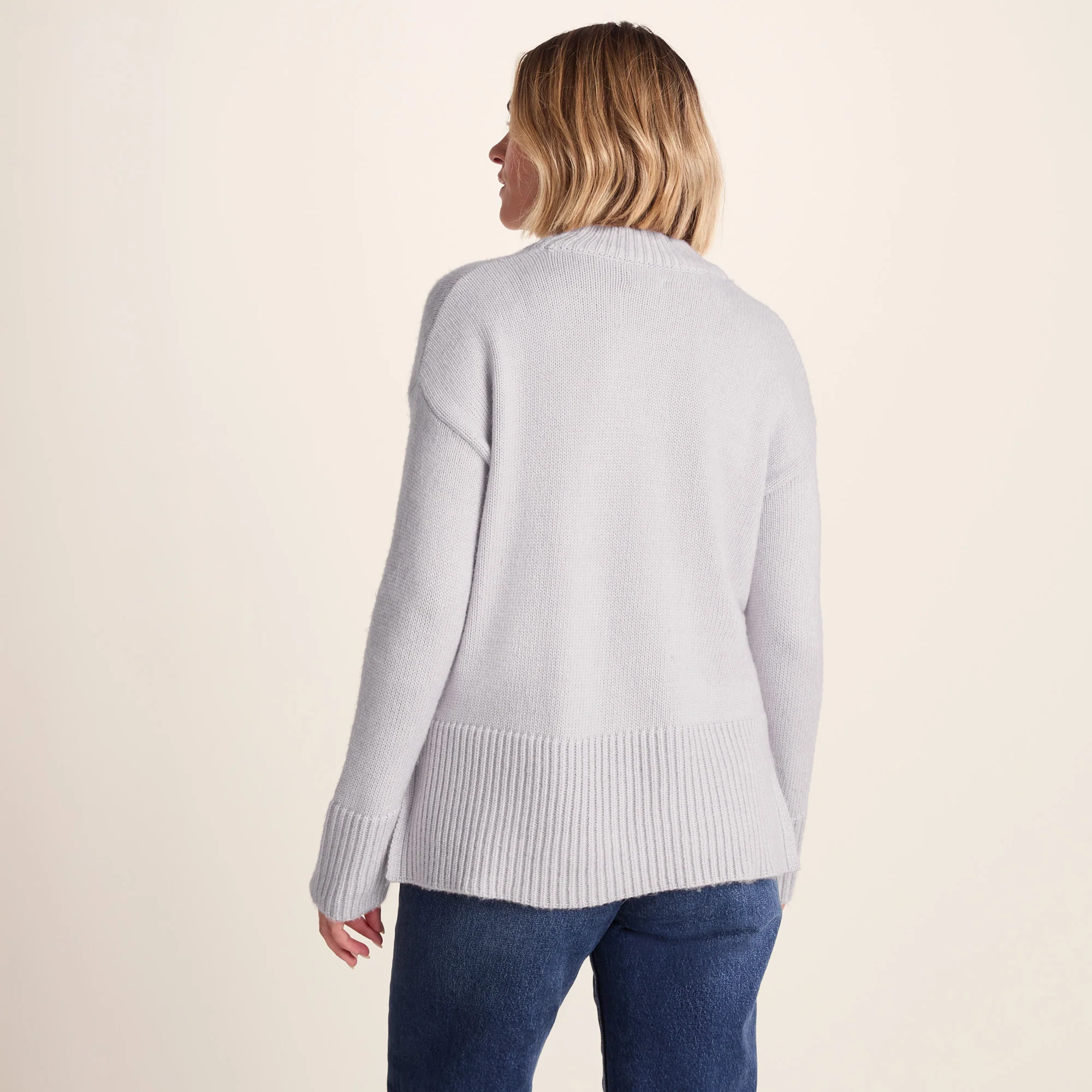 Bree Womens Supersoft Knitted Jumper - Lavender Grey - Image 5