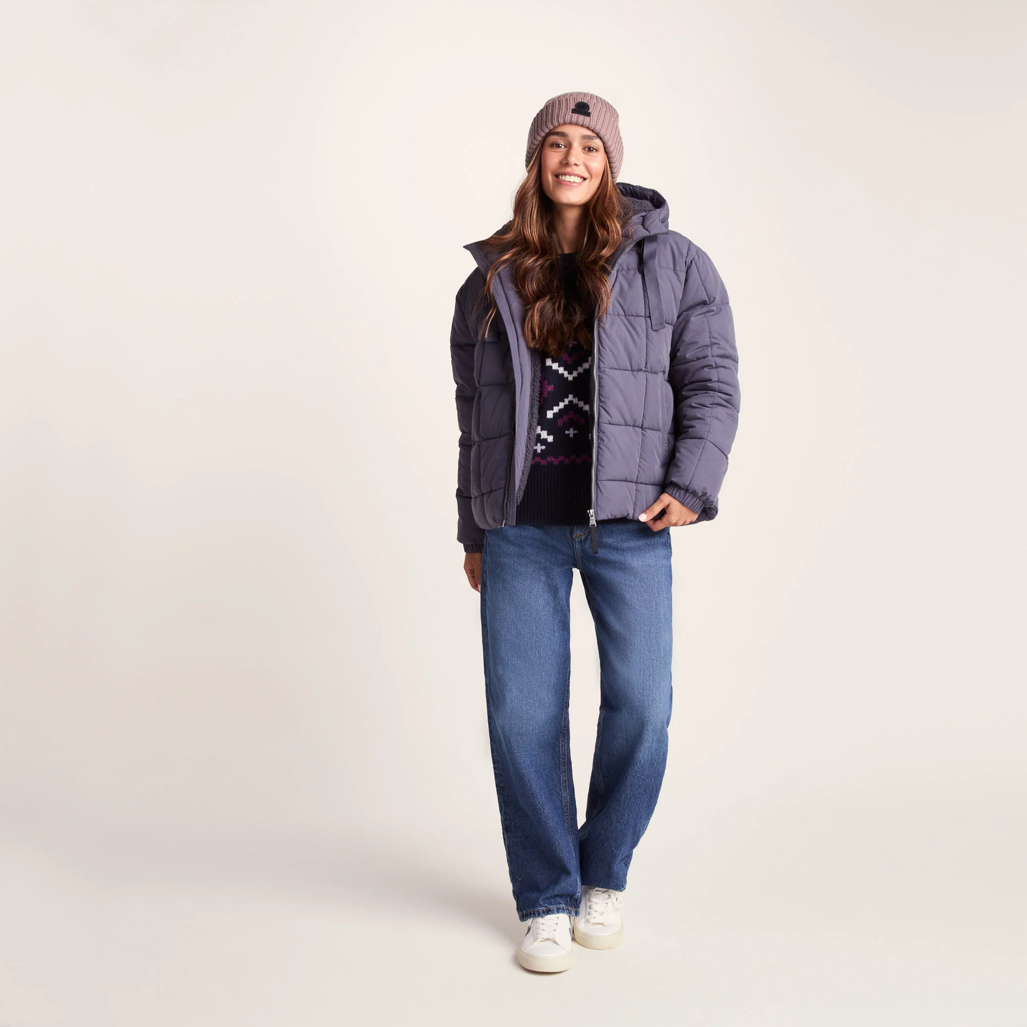 Burke Knit Hat - Mauve - Image 2