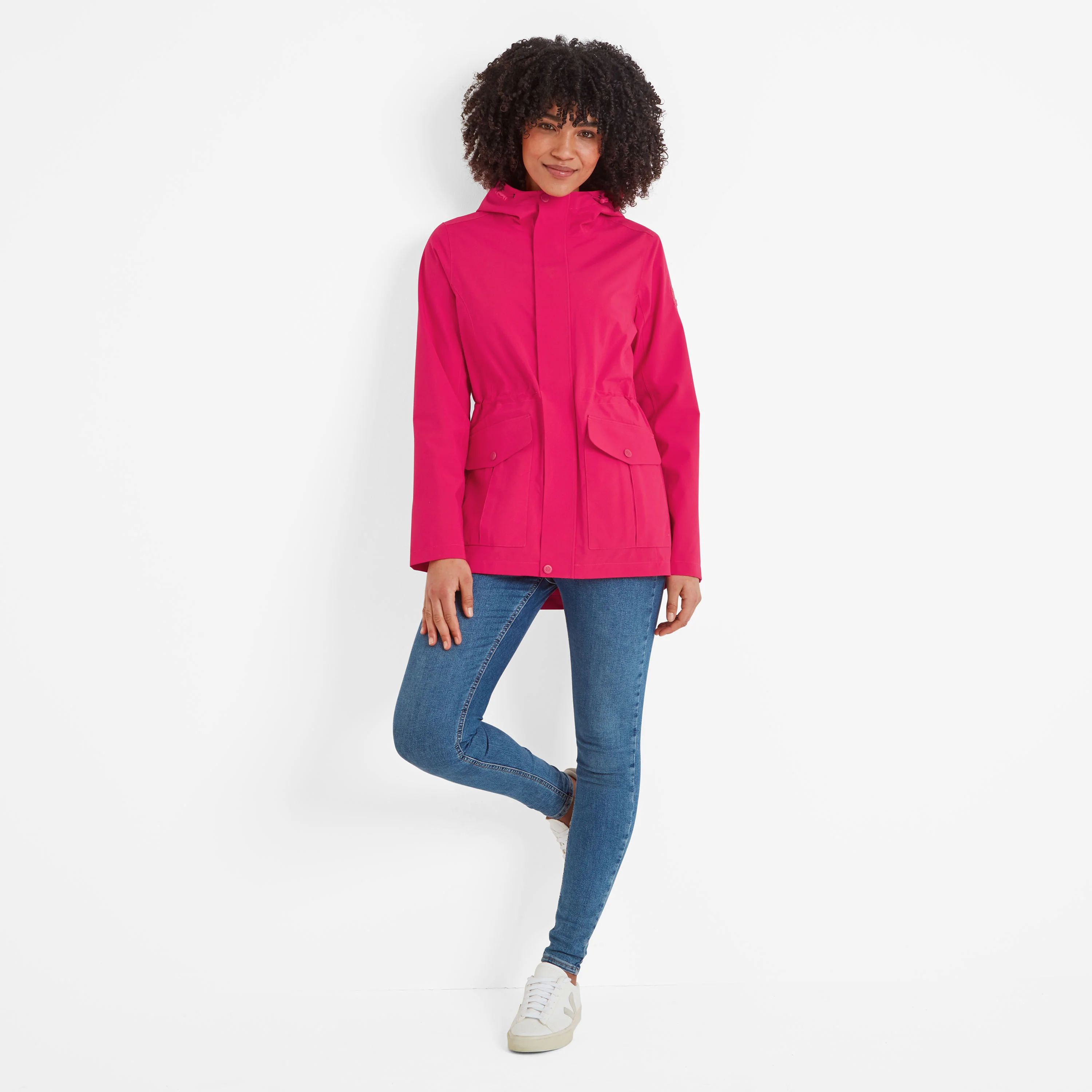 Burradon Womens Waterproof Jacket - Magenta Pink - Image 2