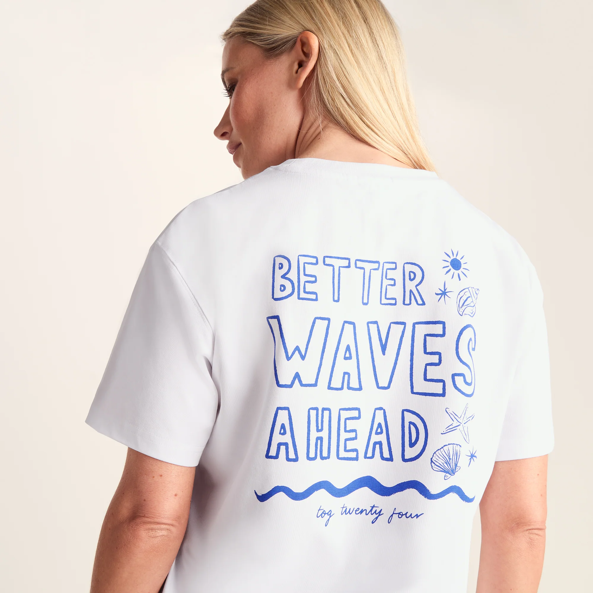 Caggie Womens Relaxed Fit Premium Supersoft Emmy Lupin T-Shirt - Optic White - Image 6