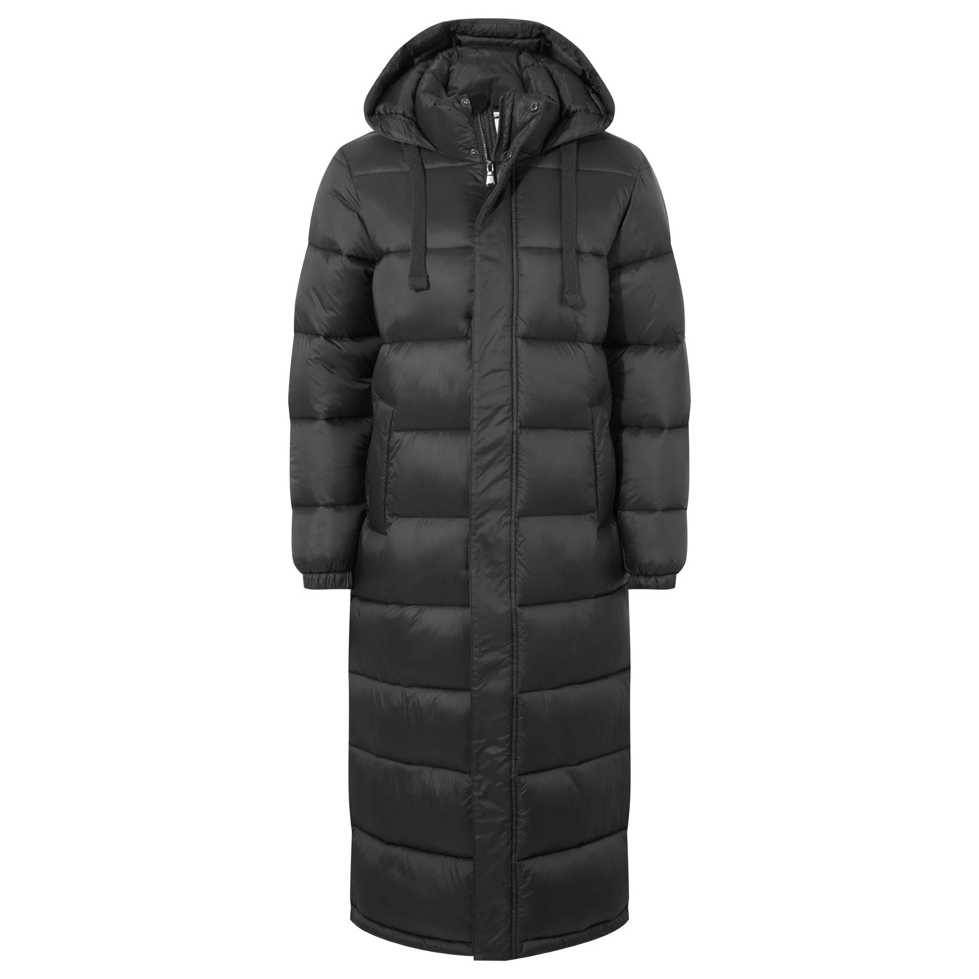 Cautley Womens Long Padded Shower Resistant Jacket - Black - Image 12