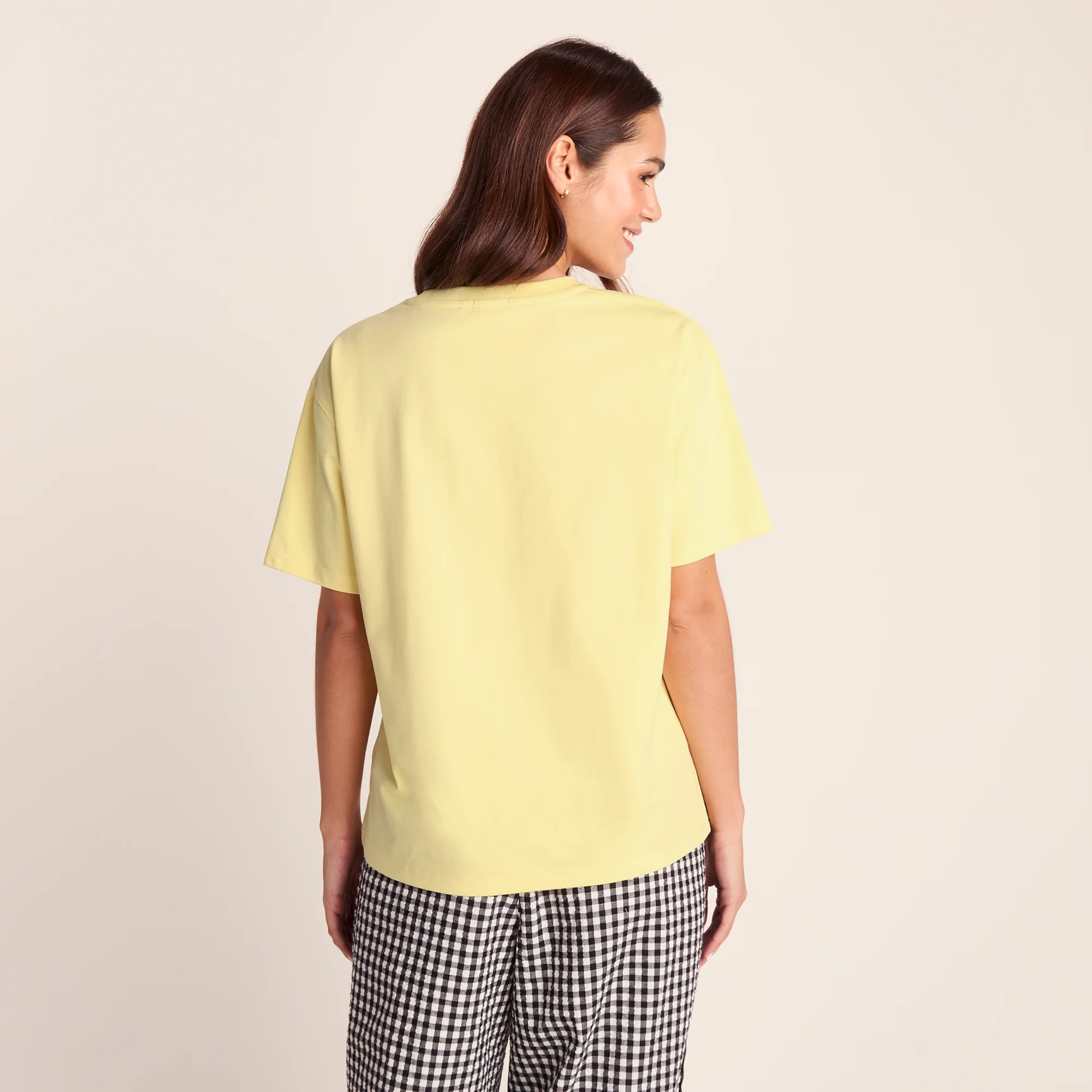 Cello Womens Relaxed Fit Premium Supersoft T-Shirt - Butter Yellow - Image 3