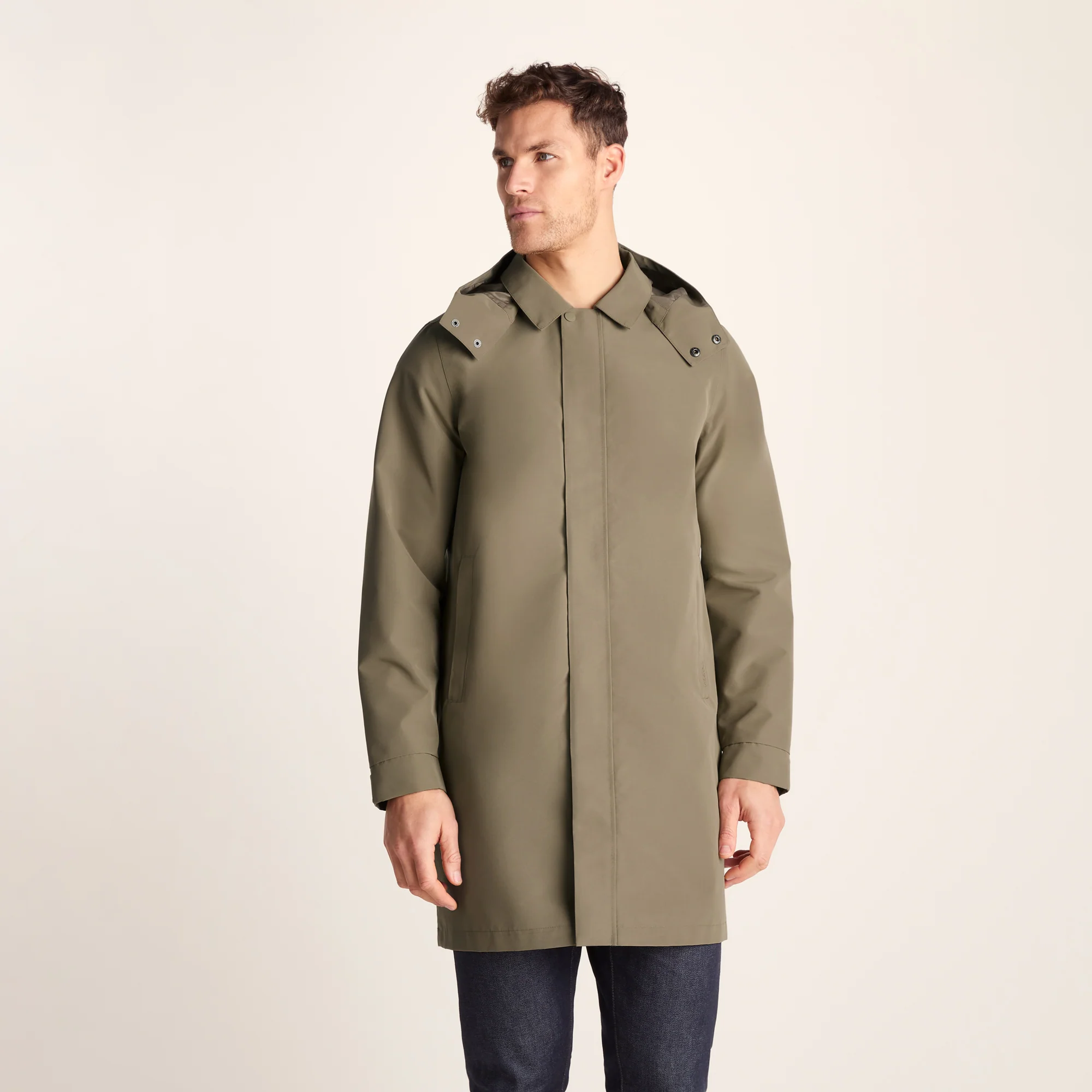Chester Mens Waterproof Car Coat - Mushroom