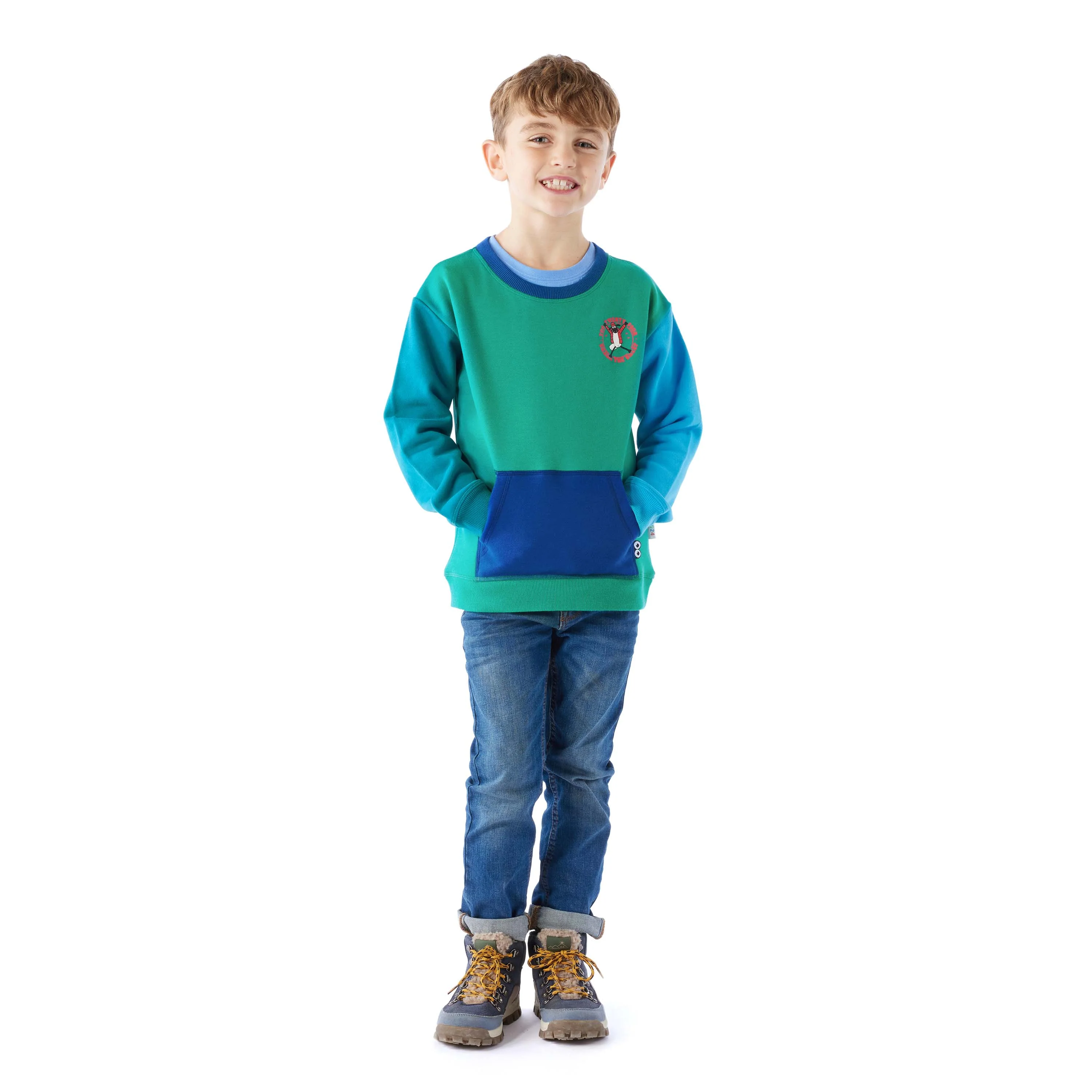 Cheviot Kids Shaun the Sheep Sweat - Jungle Green - Image 2