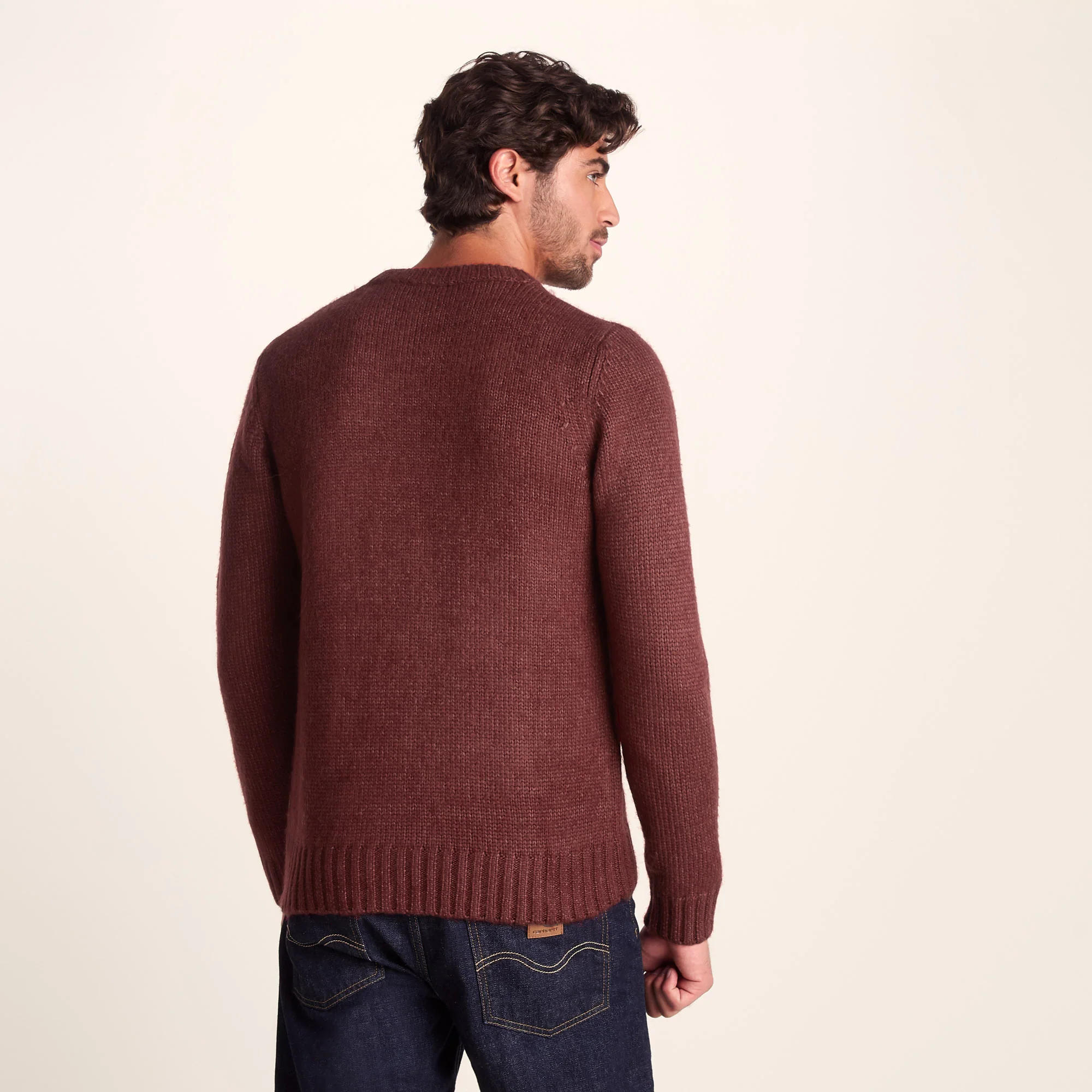 Cicero Mens Knitted Jumper - Port Marl - Image 4
