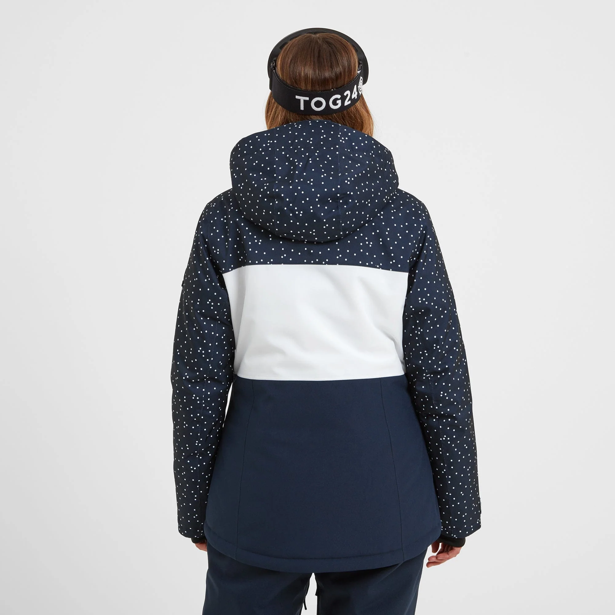 Cinder Womens Ski Jacket - Dark Indigo Confetti Print/Dark Indigo - Image 3