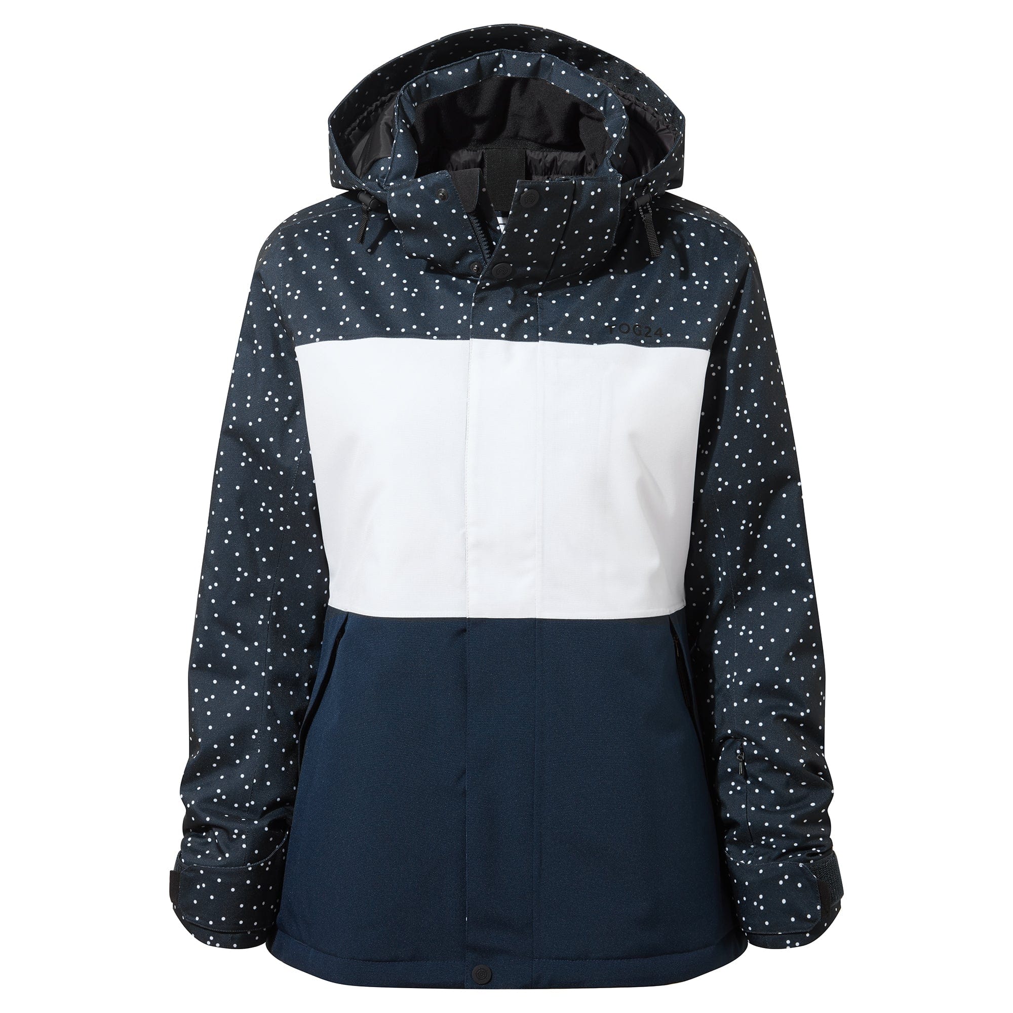 Cinder Womens Ski Jacket - Dark Indigo Confetti Print/Dark Indigo - Image 5