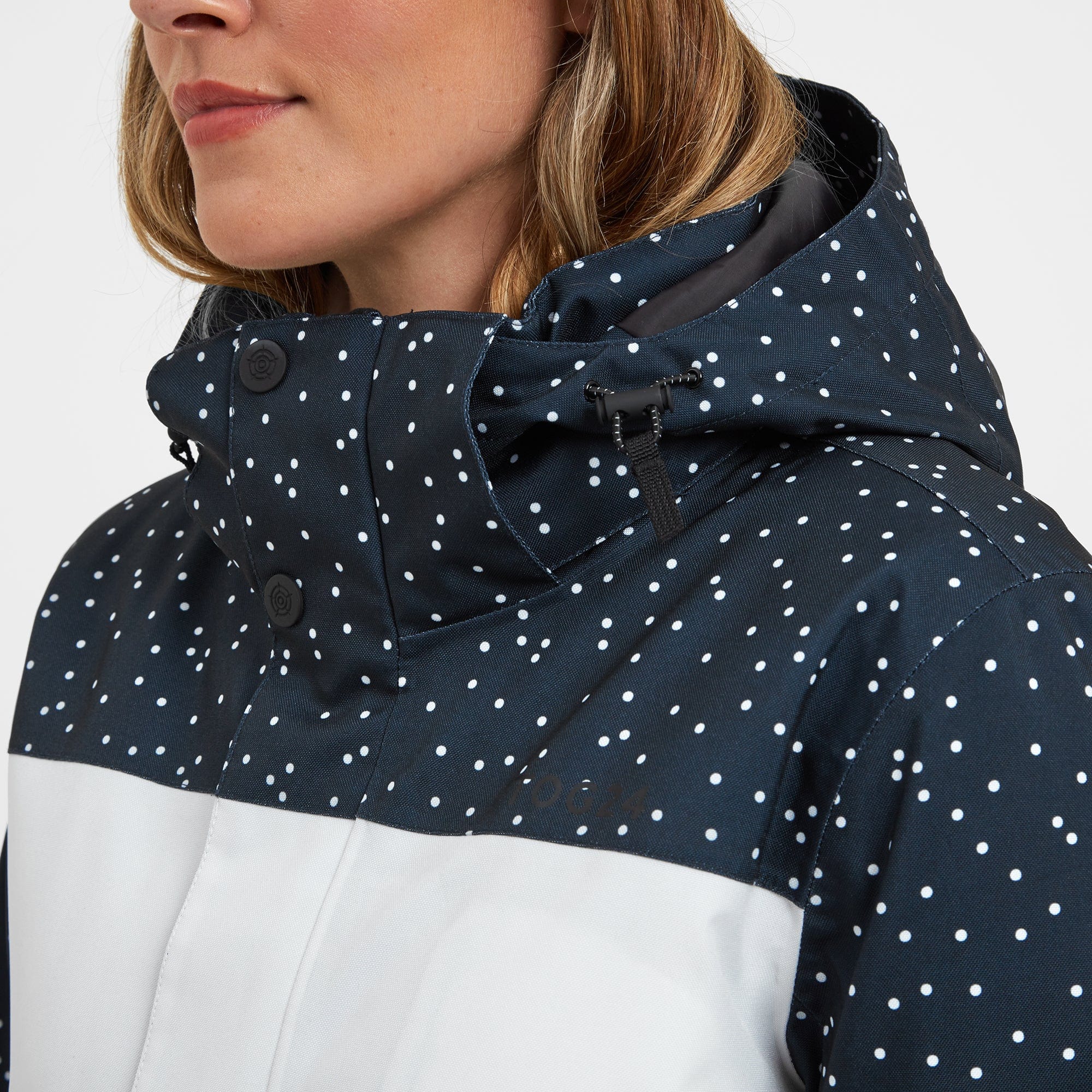 Cinder Womens Ski Jacket - Dark Indigo Confetti Print/Dark Indigo - Image 6