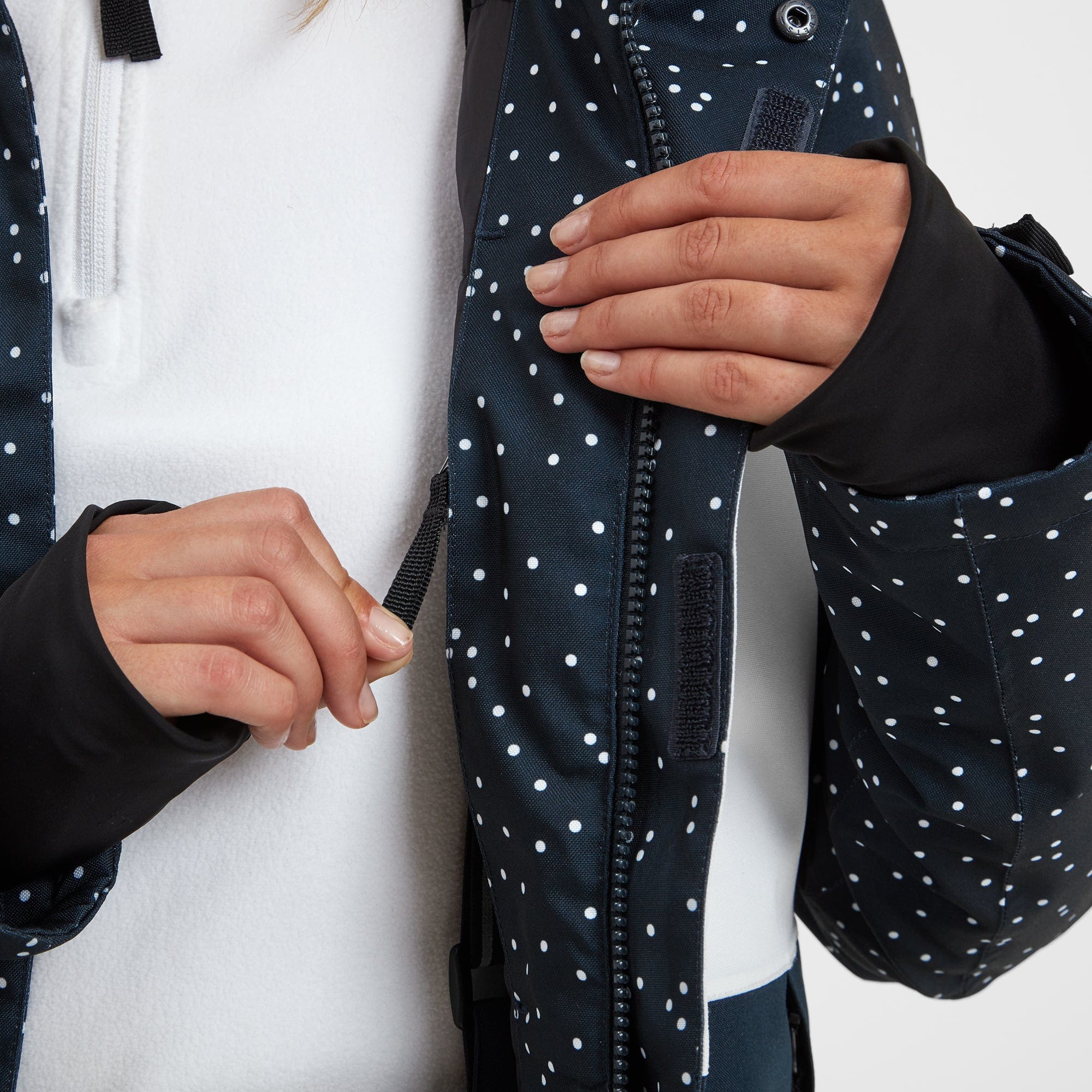 Cinder Womens Ski Jacket - Dark Indigo Confetti Print/Dark Indigo - Image 9