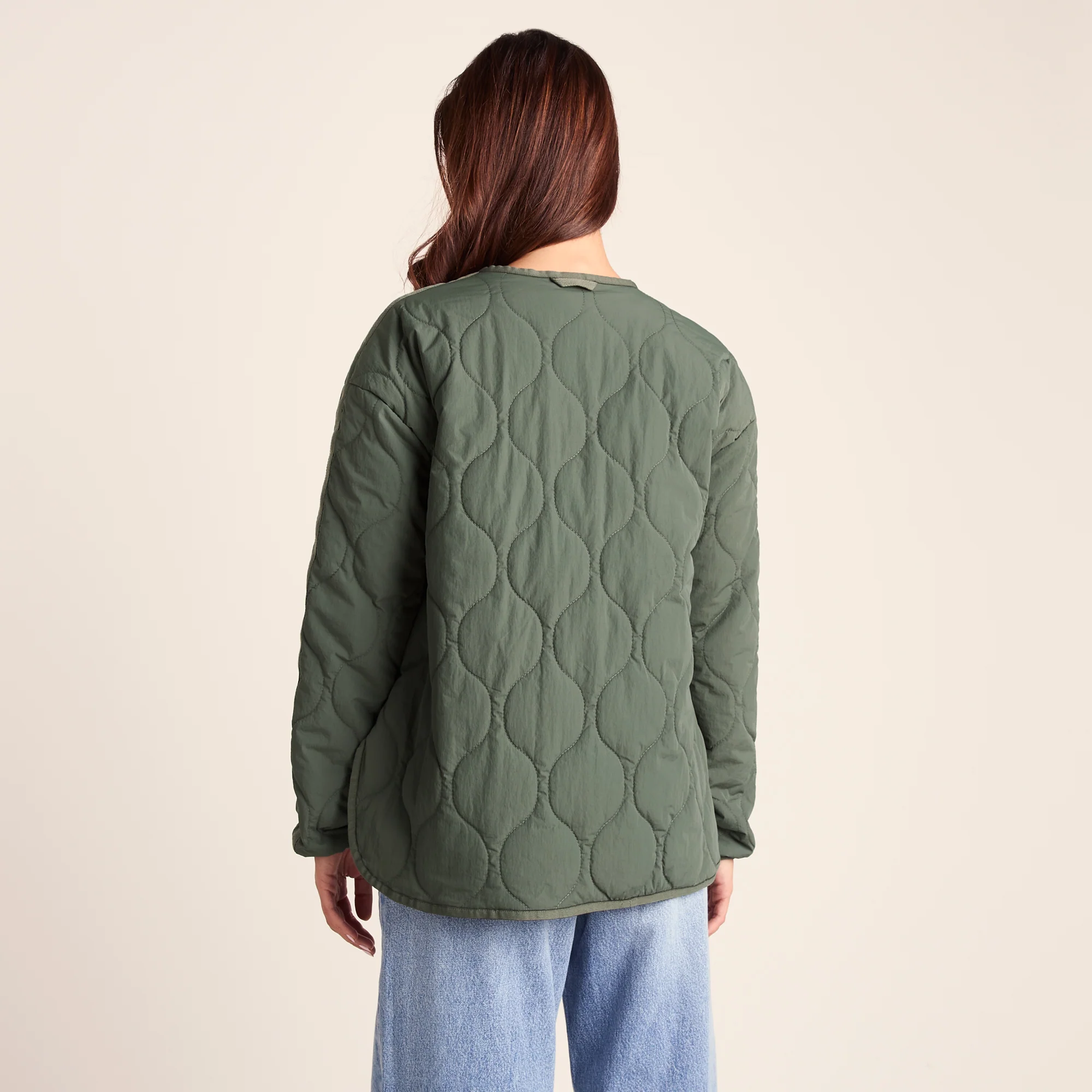 Cleadon Womens Relaxed Fit Shower Resistant Lightweight Insulated Jacket - Pale Khaki - Image 3