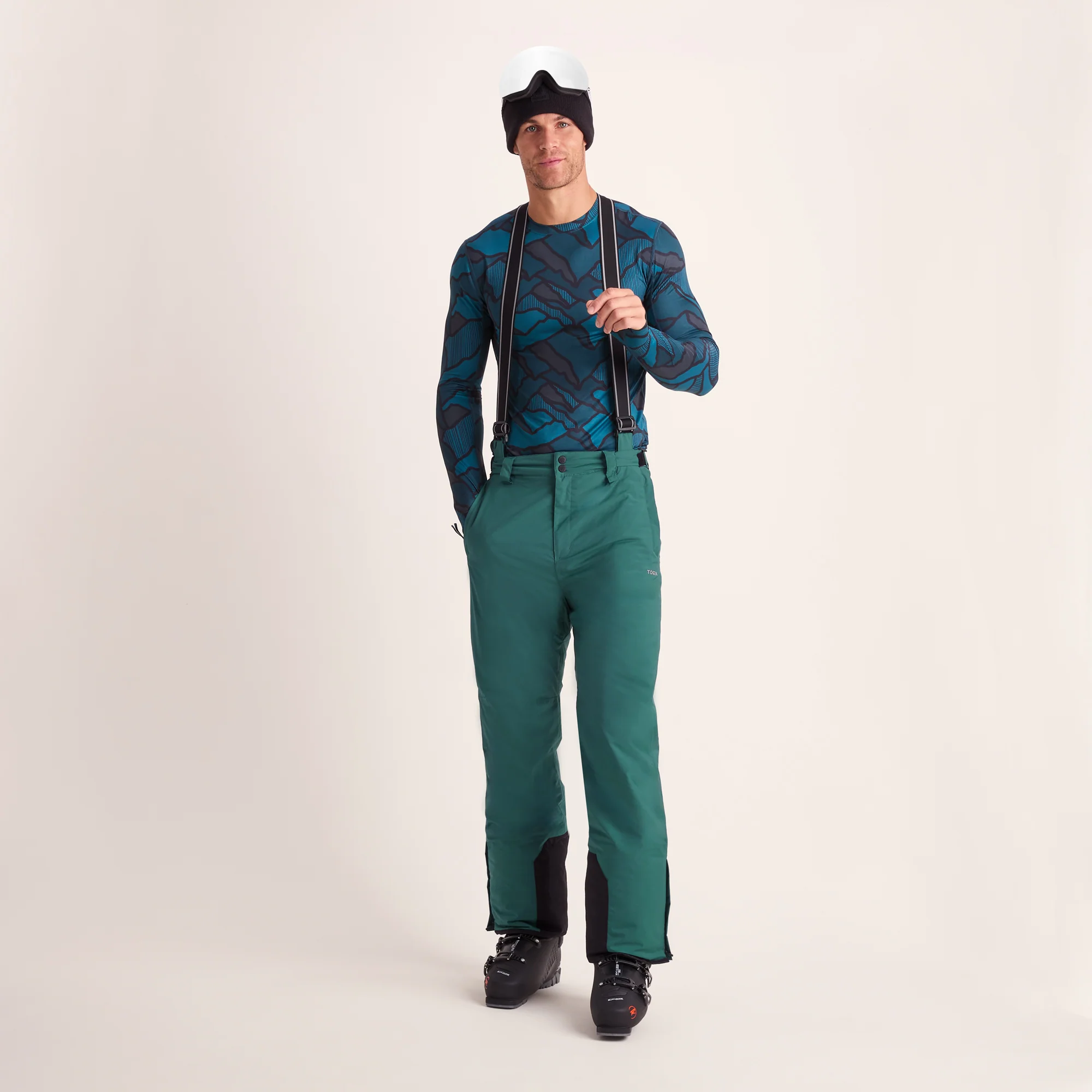 Clusaz Mens Waterproof Insulated Salopettes - Dark Turquoise