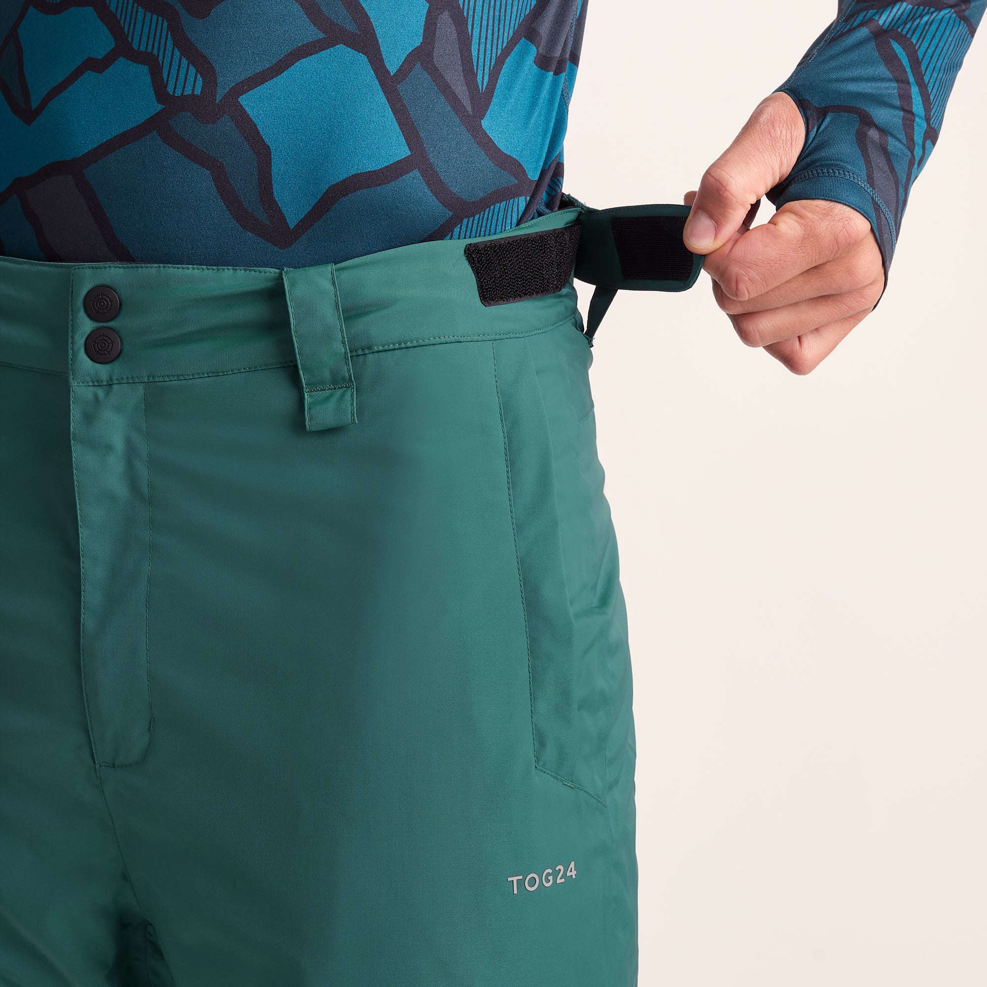 Clusaz Mens Waterproof Insulated Salopettes - Dark Turquoise - Image 11