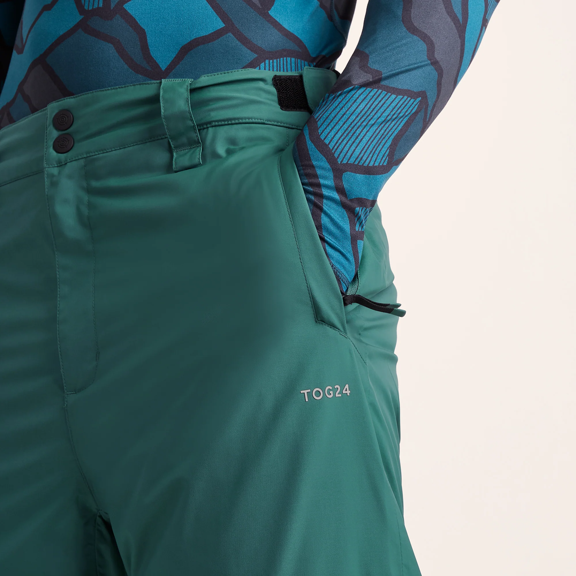 Clusaz Mens Waterproof Insulated Salopettes - Dark Turquoise - Image 12