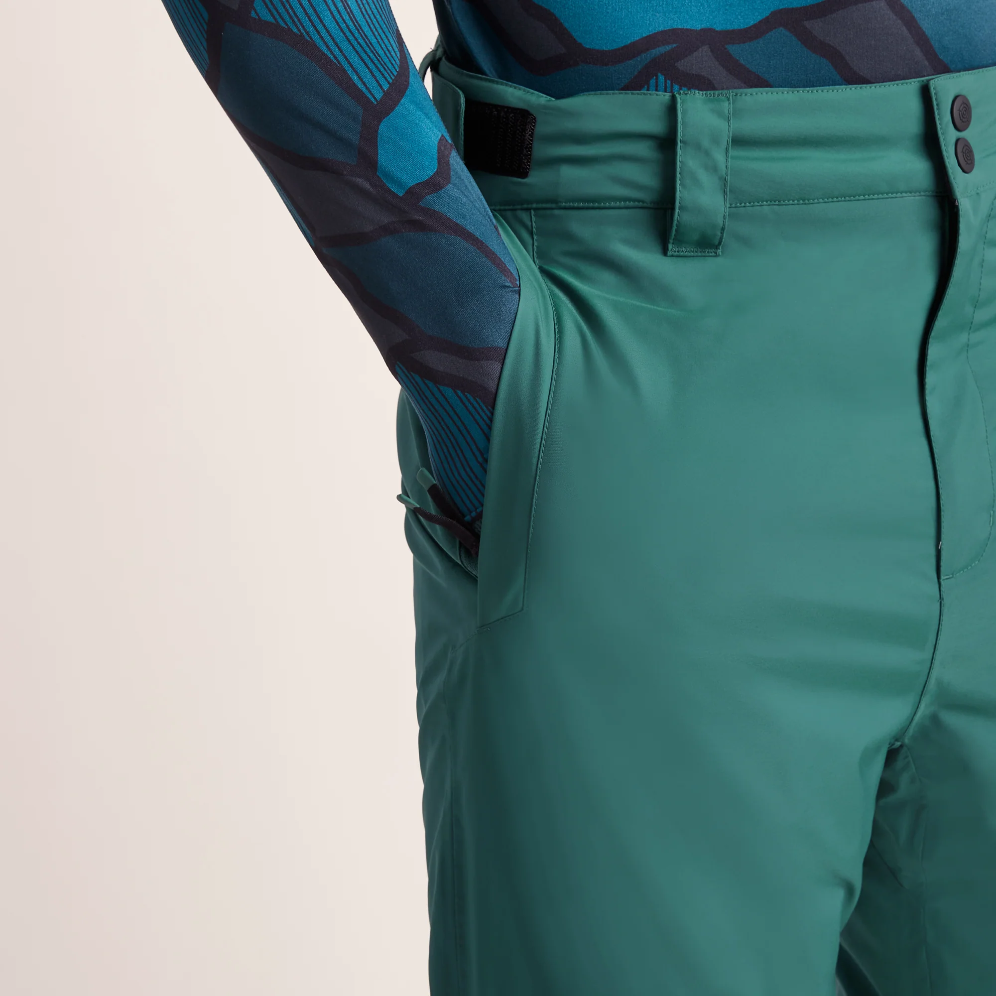 Clusaz Mens Waterproof Insulated Salopettes - Dark Turquoise - Image 13