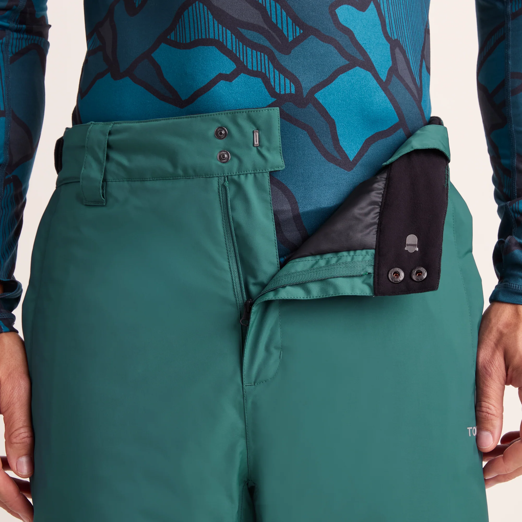 Clusaz Mens Waterproof Insulated Salopettes - Dark Turquoise - Image 14