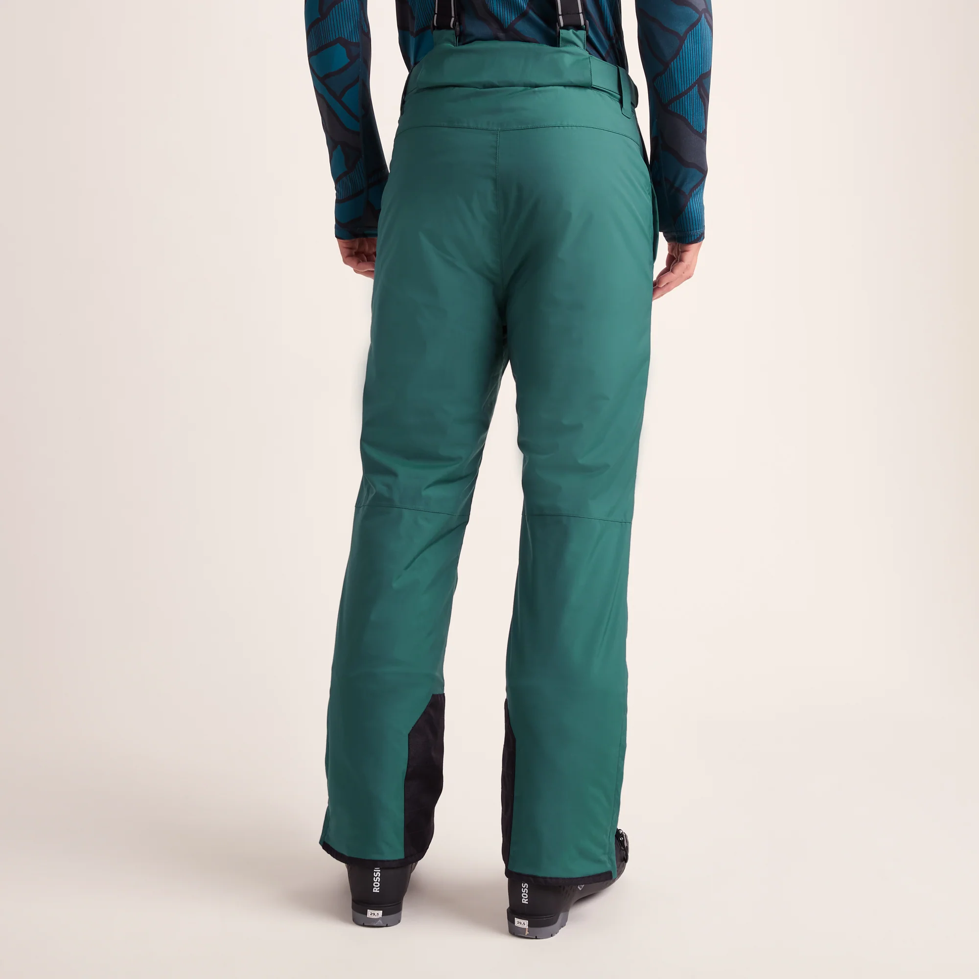 Clusaz Mens Waterproof Insulated Salopettes - Dark Turquoise - Image 3