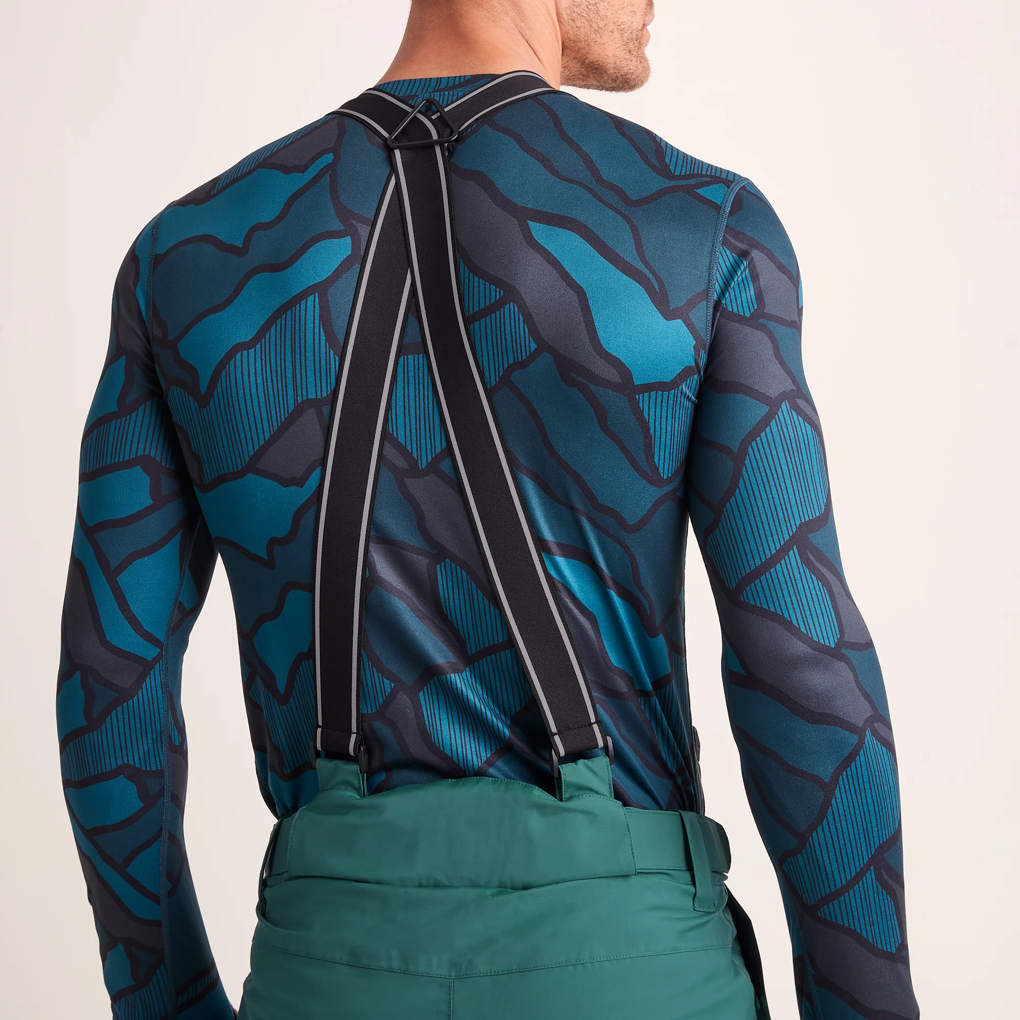 Clusaz Mens Waterproof Insulated Salopettes - Dark Turquoise - Image 6