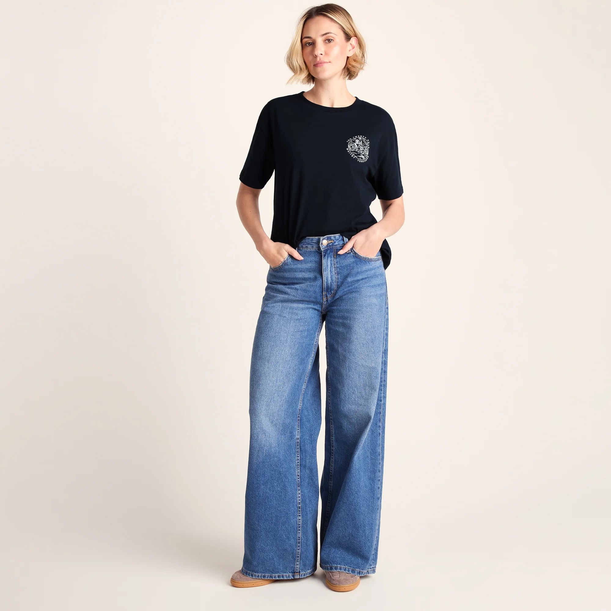 Coast Womens 100% Cotton Supersoft Relaxed Fit T-Shirt - Dark Indigo - Image 2