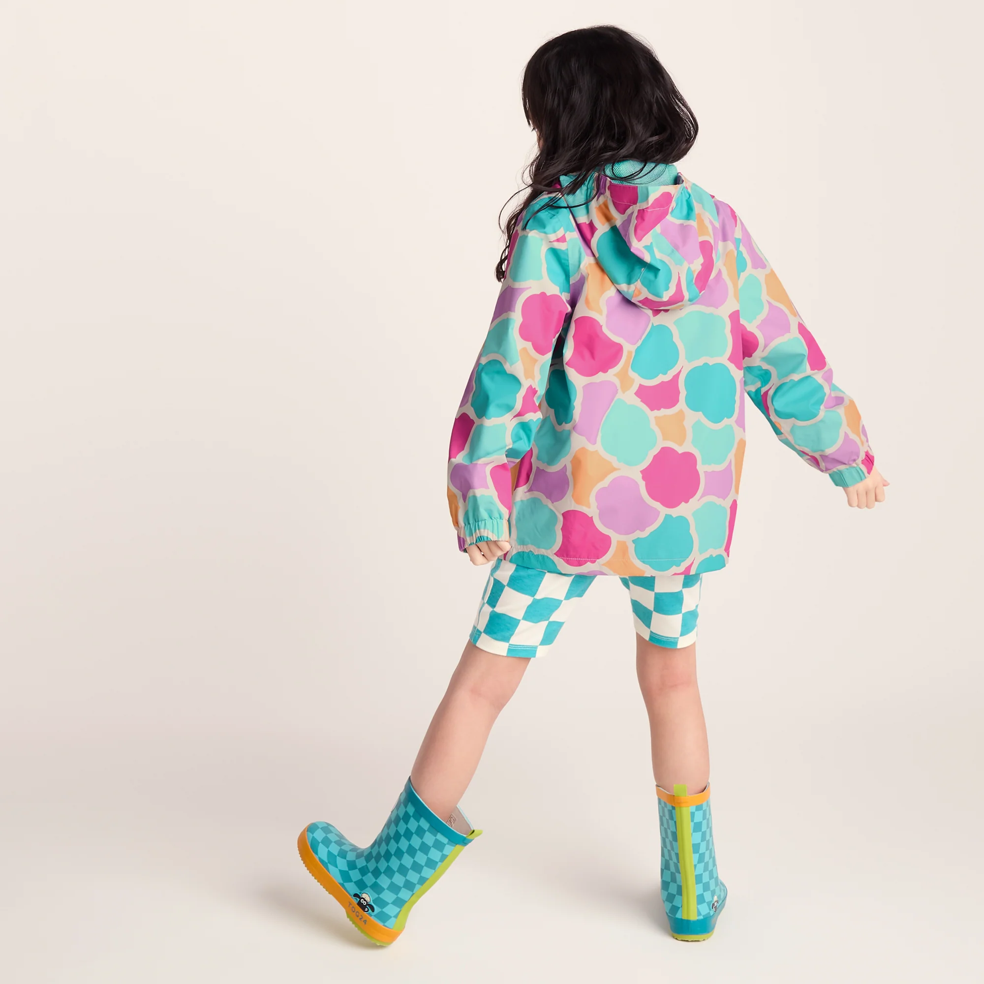 Cohampshire Kids Shaun the Sheep Waterproof Jacket - Pink Cloud Print - Image 3