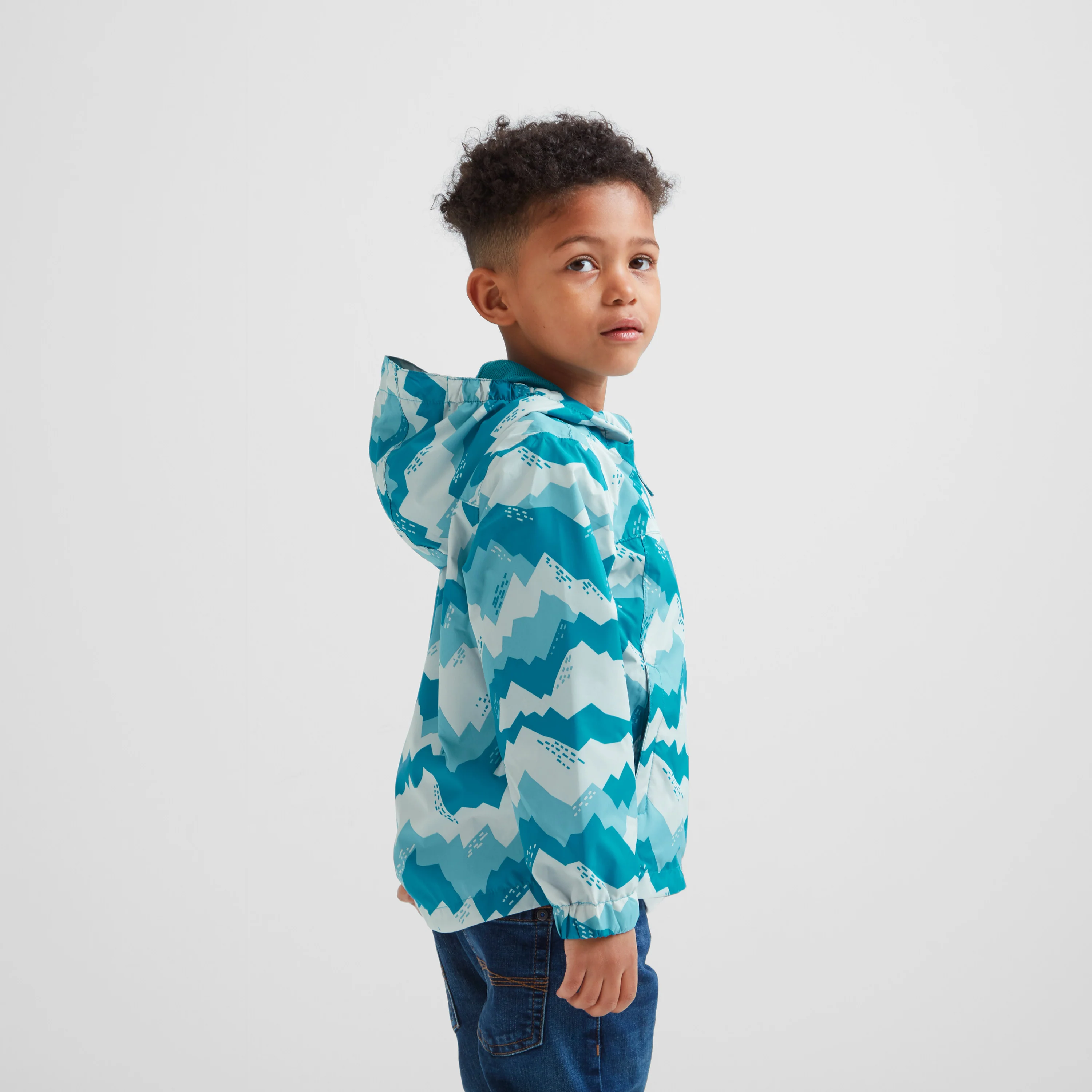 Copley Kids Waterproof Jacket - Mosaic Blue Mountain Print - Image 2
