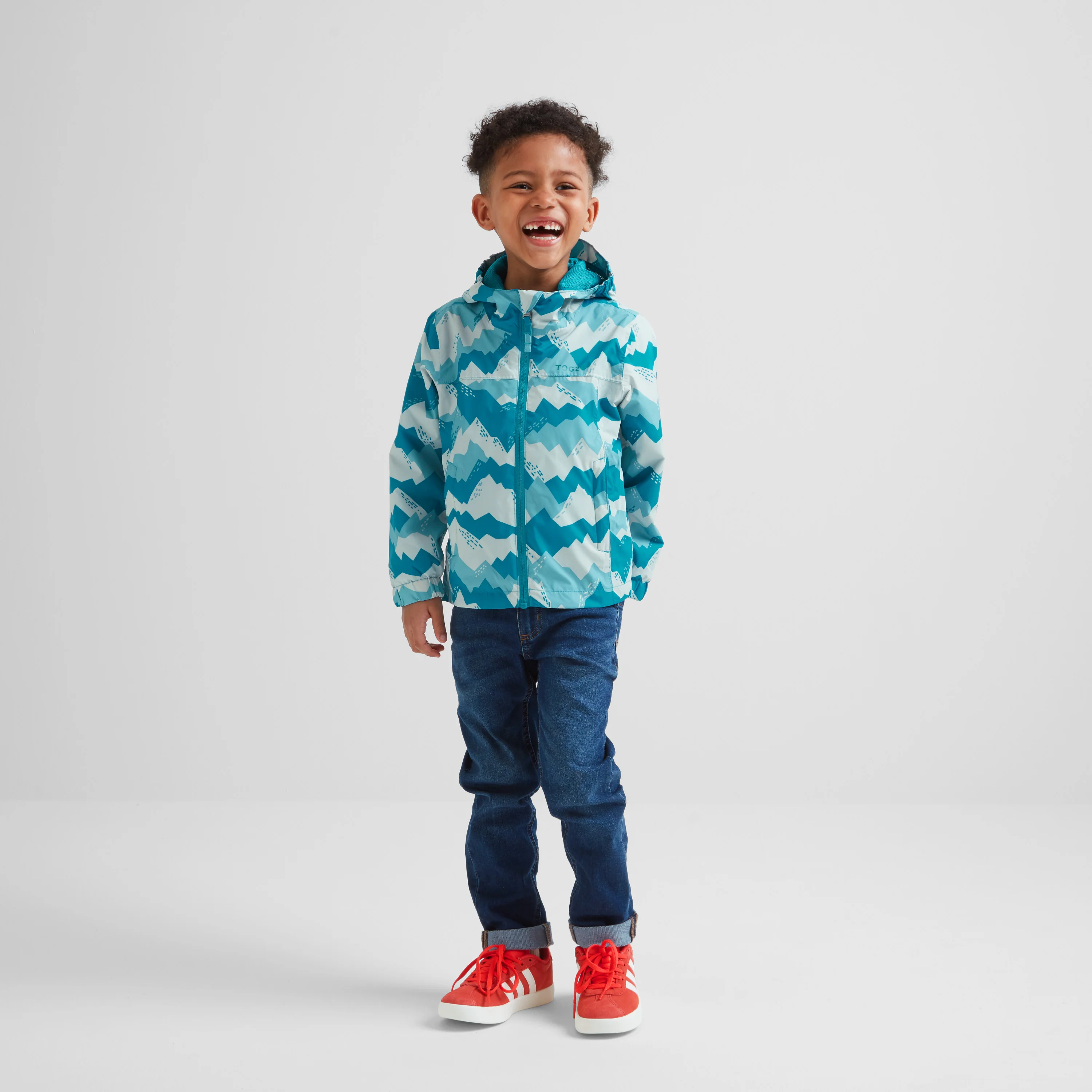Copley Kids Waterproof Jacket - Mosaic Blue Mountain Print - Image 3