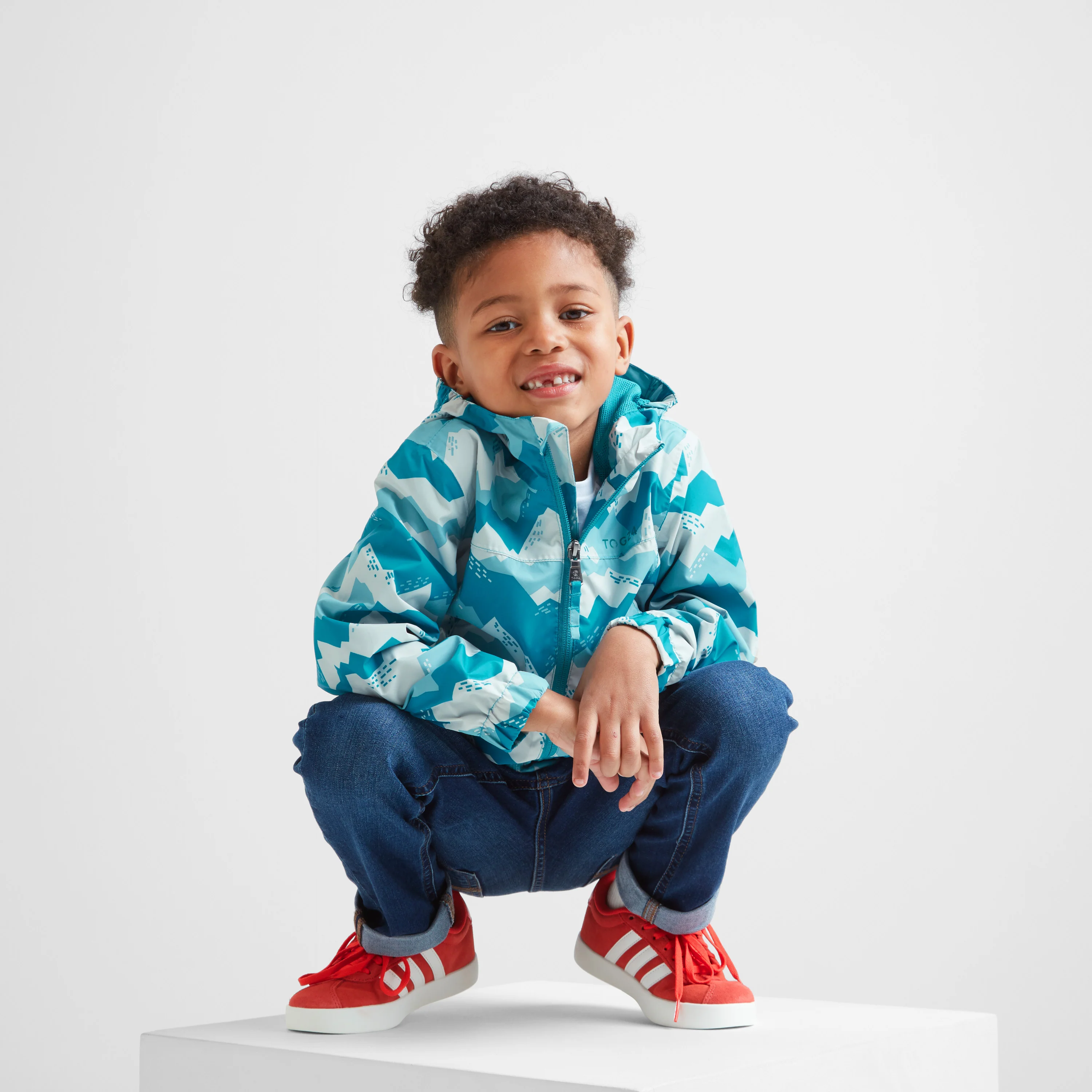 Copley Kids Waterproof Jacket - Mosaic Blue Mountain Print - Image 4