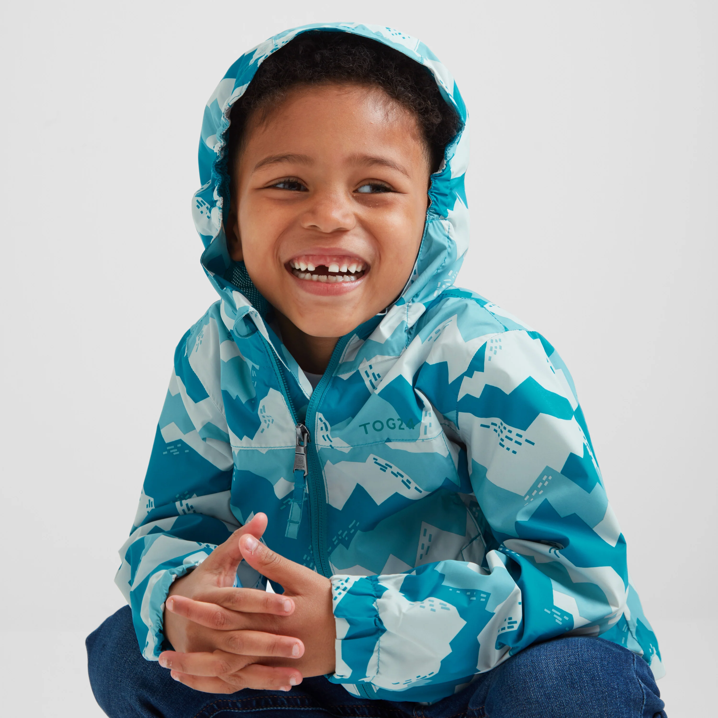 Copley Kids Waterproof Jacket - Mosaic Blue Mountain Print - Image 5